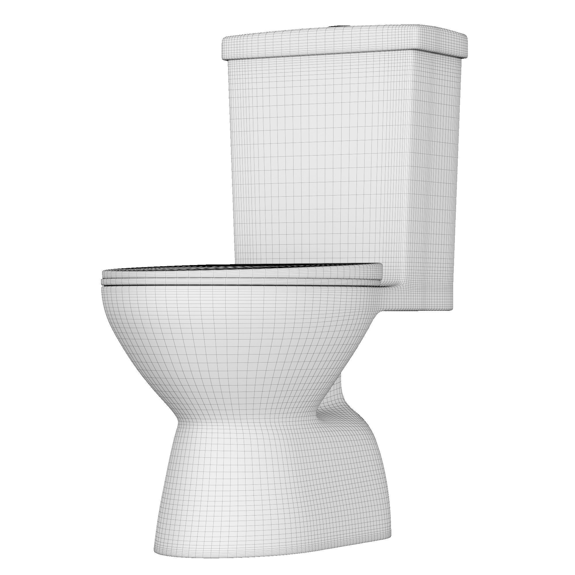 One piece EWC toilet 3D model Modeled in 3ds max 3D model_10