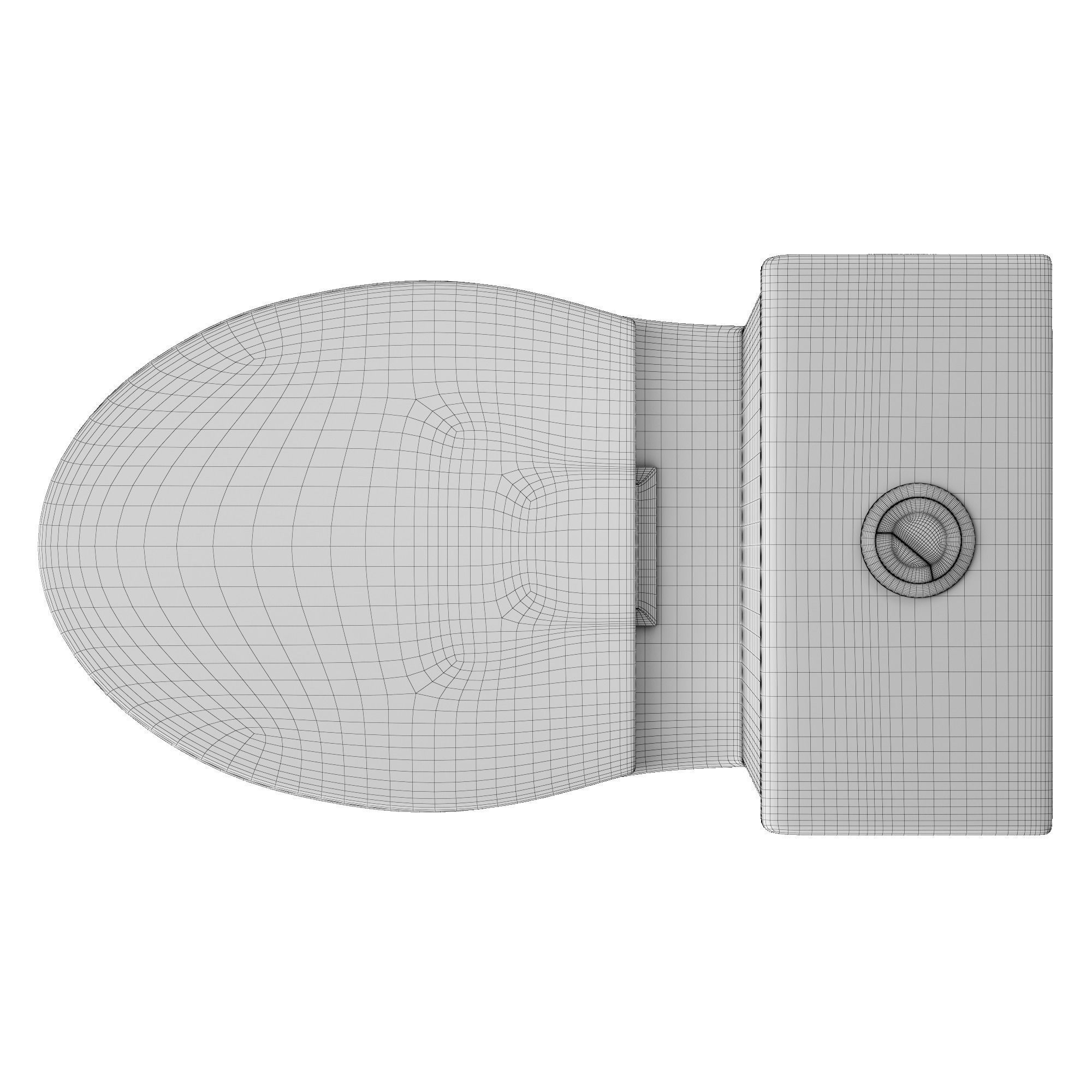 One piece EWC toilet 3D model Modeled in 3ds max 3D model_8