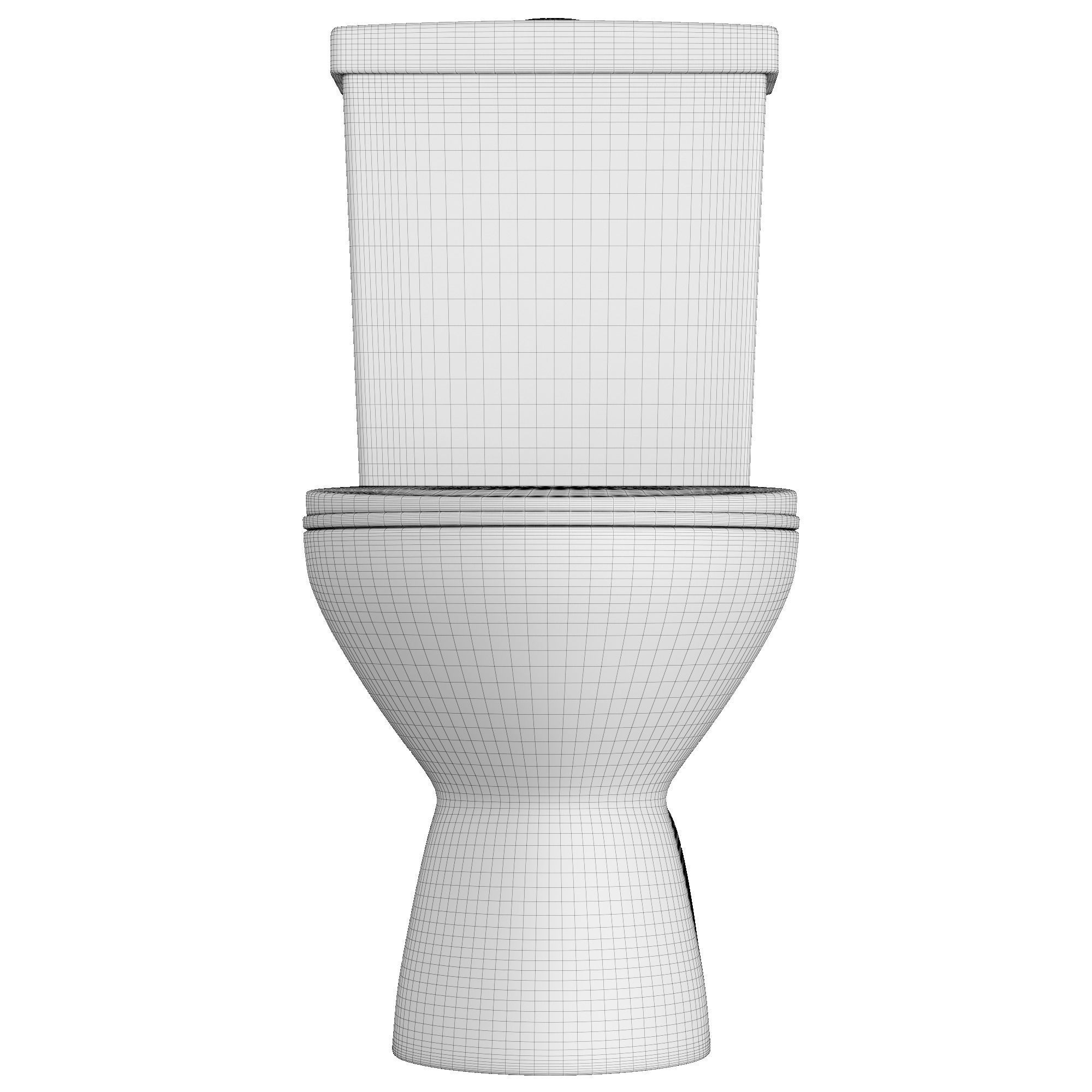 One piece EWC toilet 3D model Modeled in 3ds max 3D model_11