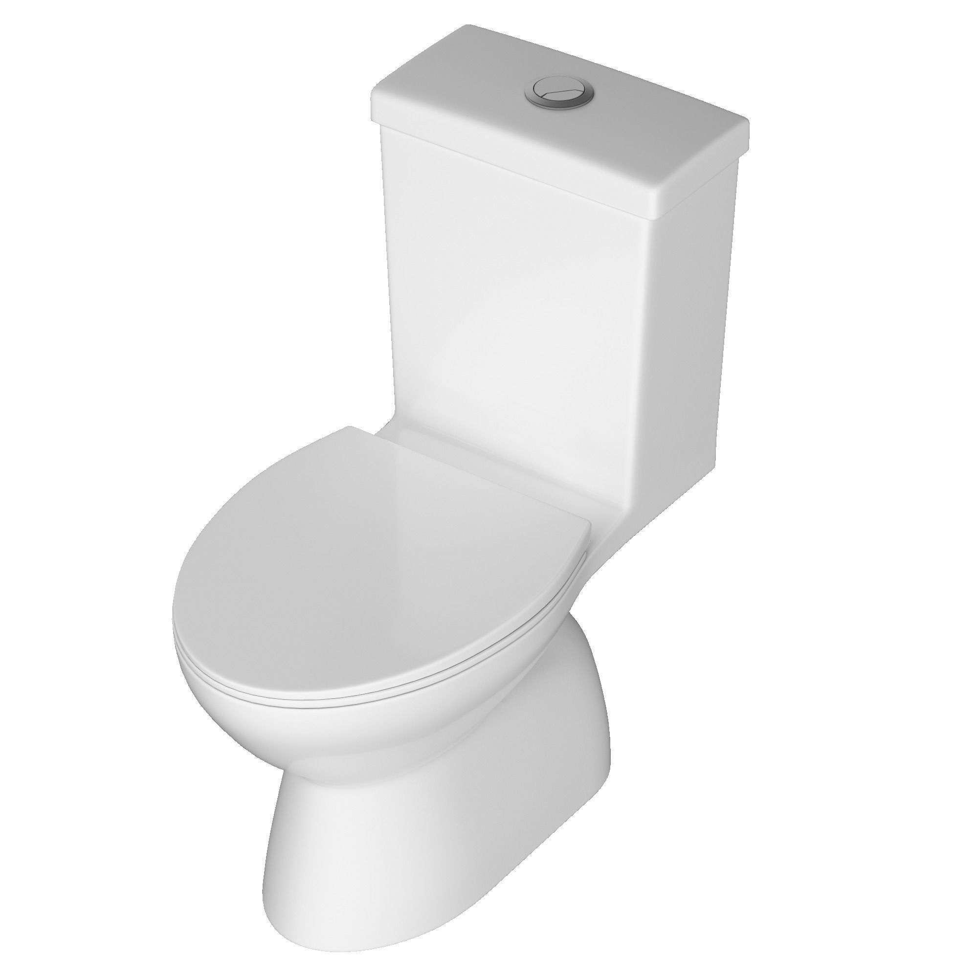 One piece EWC toilet 3D model Modeled in 3ds max 3D model_3