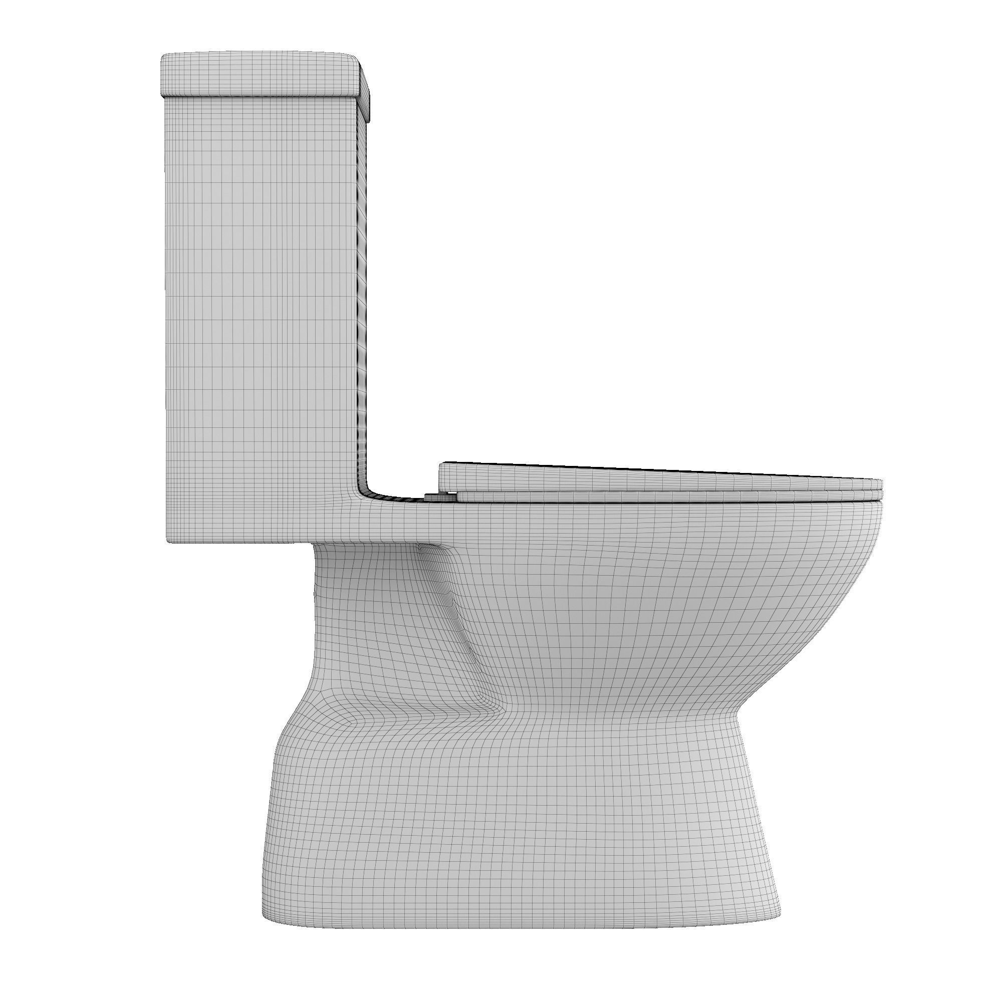 One piece EWC toilet 3D model Modeled in 3ds max 3D model_7