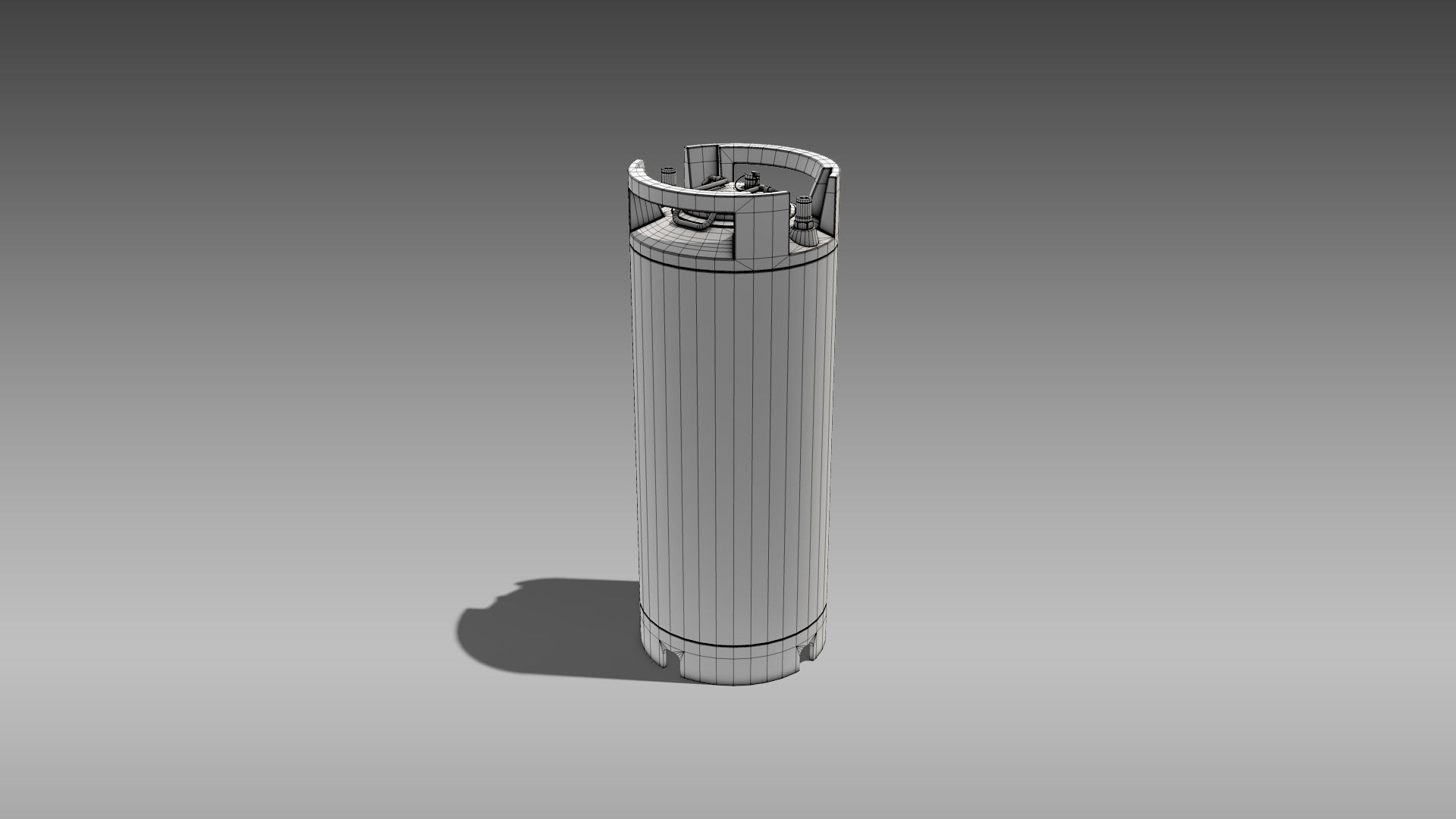 Keg Home Brew Barrel Low-poly 3D model_10