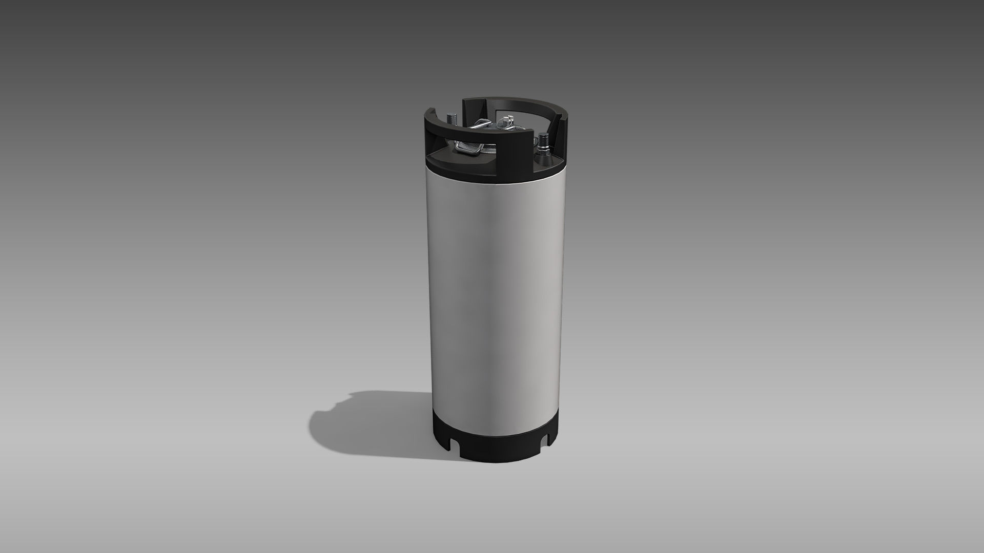 Keg Home Brew Barrel Low-poly 3D model_2