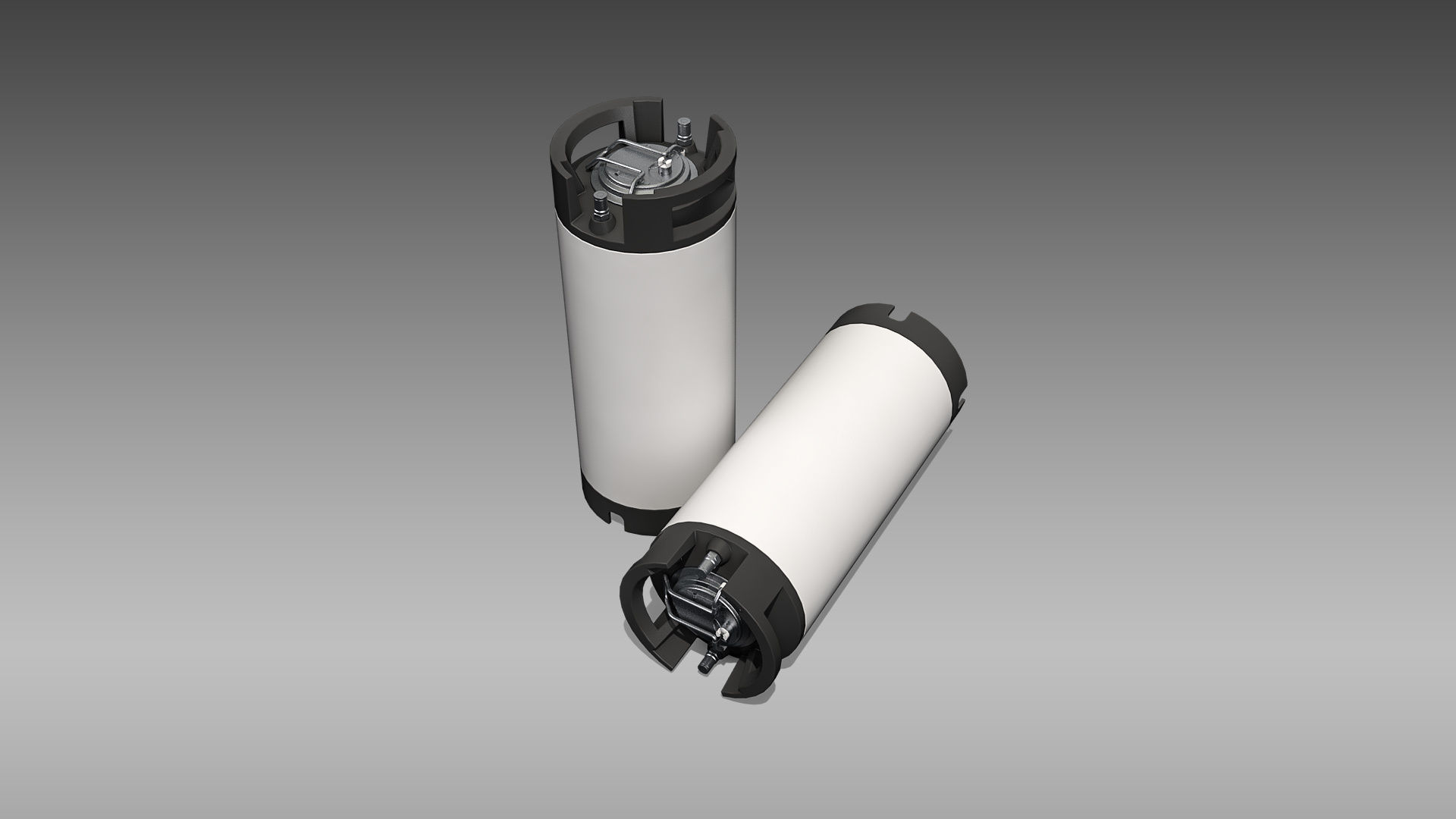 Keg Home Brew Barrel Low-poly 3D model_1