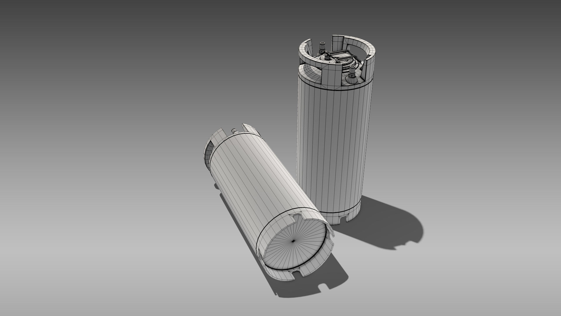 Keg Home Brew Barrel Low-poly 3D model_14