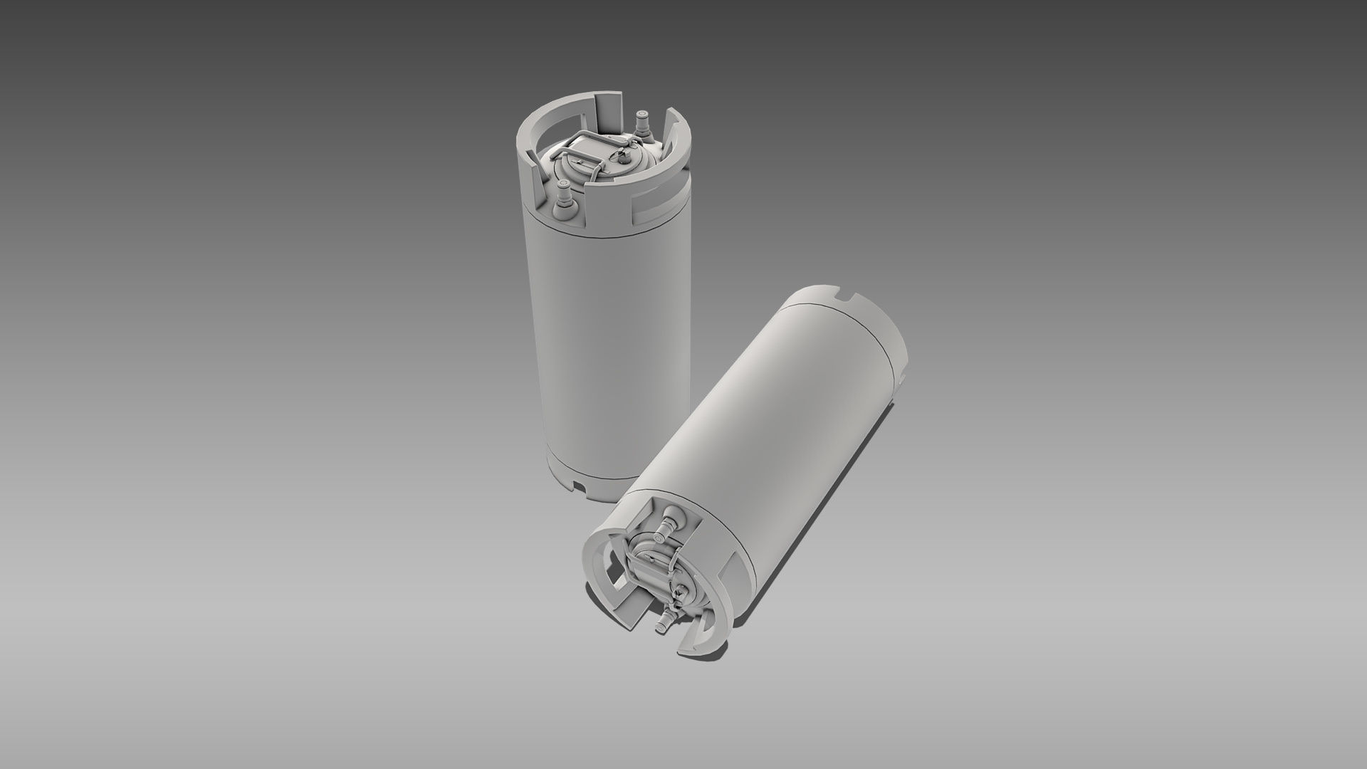 Keg Home Brew Barrel Low-poly 3D model_11