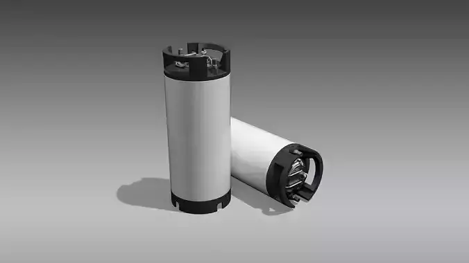 Keg Home Brew Barrel Low-poly 3D model