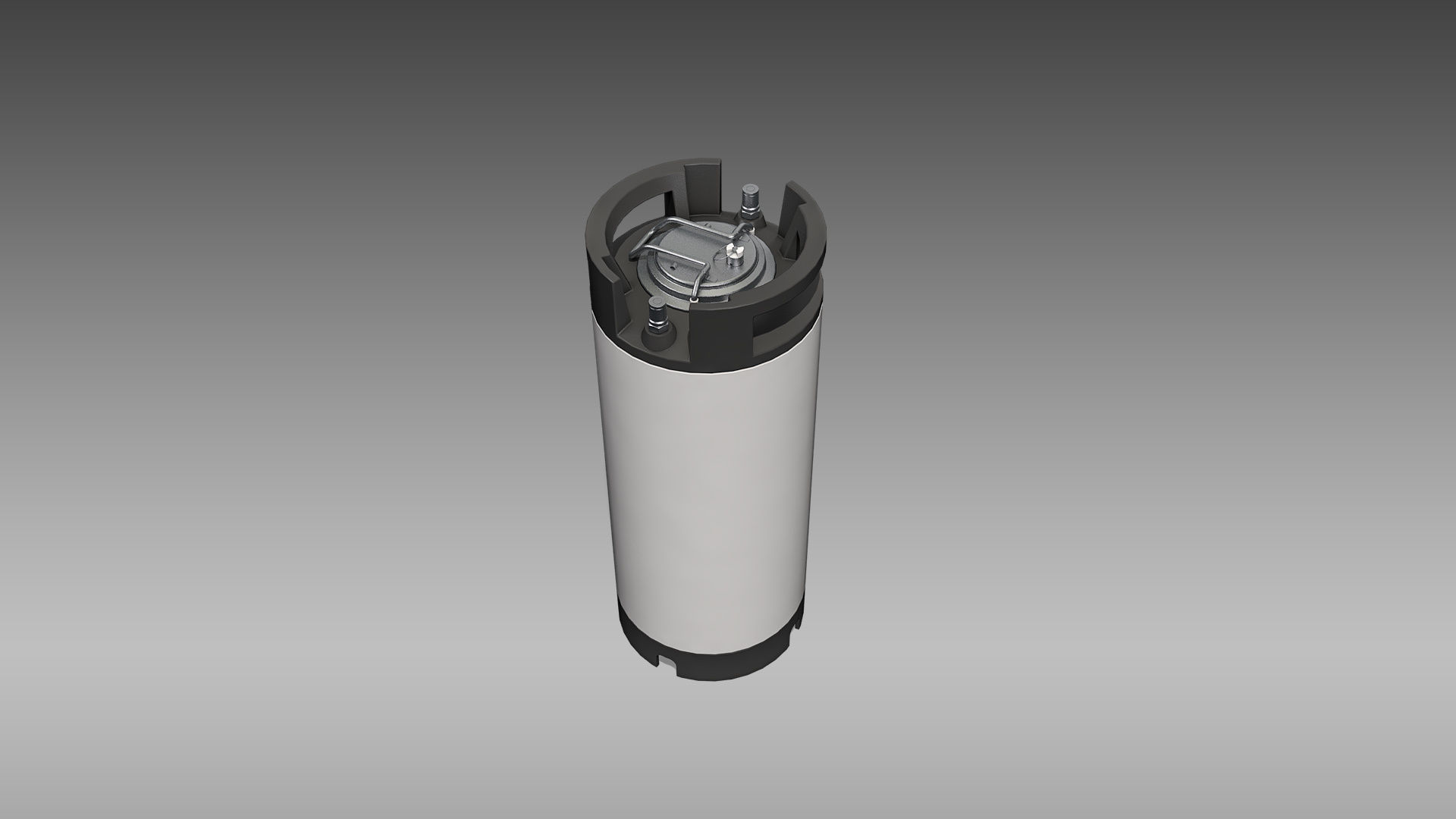 Keg Home Brew Barrel Low-poly 3D model_3