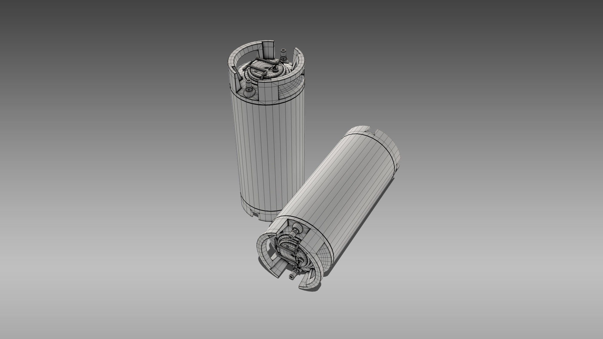 Keg Home Brew Barrel Low-poly 3D model_12