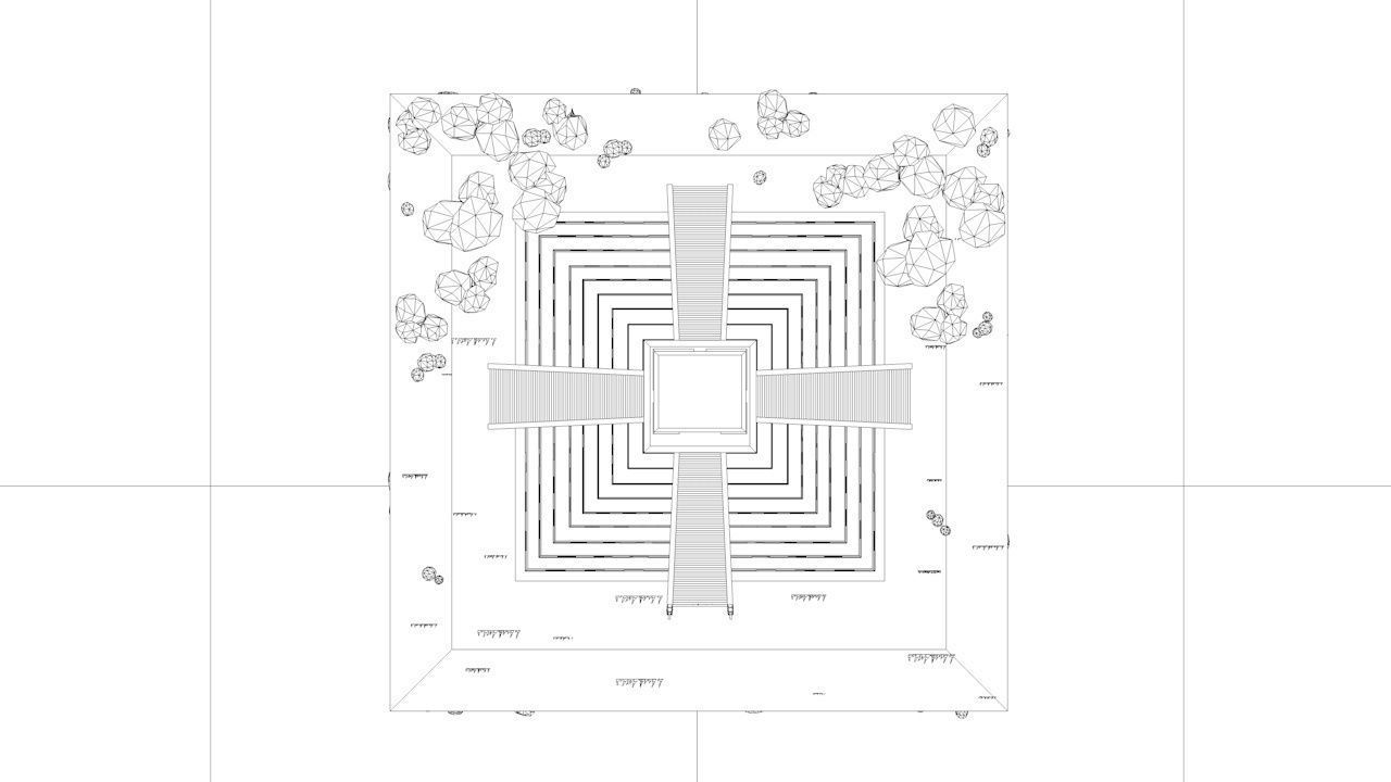 Cartoon Low Poly Chichen Itza 3D model_11