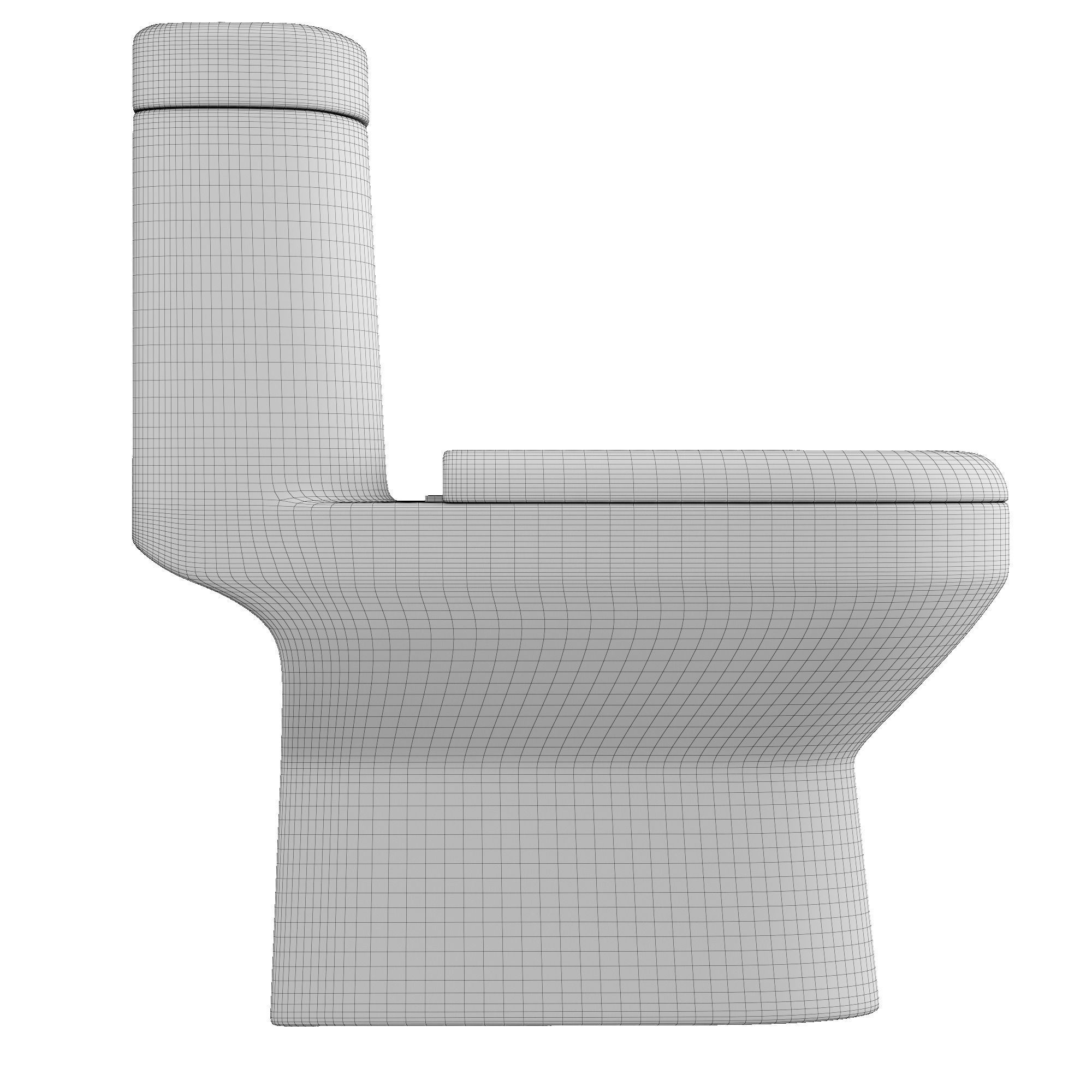 One piece EWC toilet 3D model Modeled in 3ds max 3D model_7