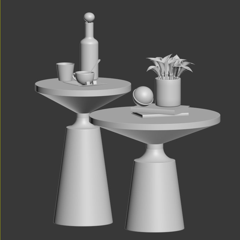 Nicole Coffee Table Set 3D model_3