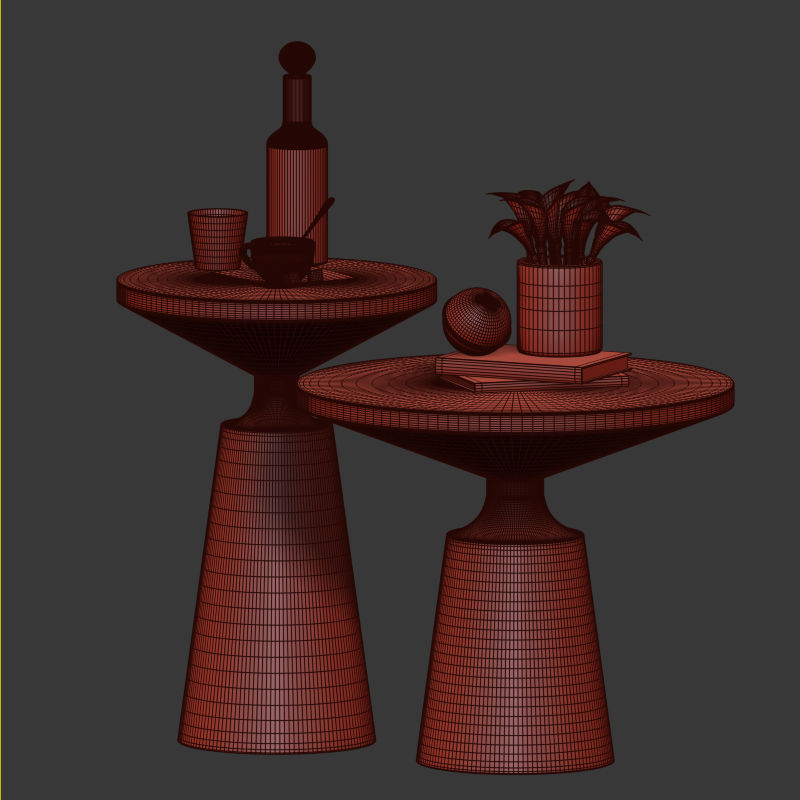 Nicole Coffee Table Set 3D model_4
