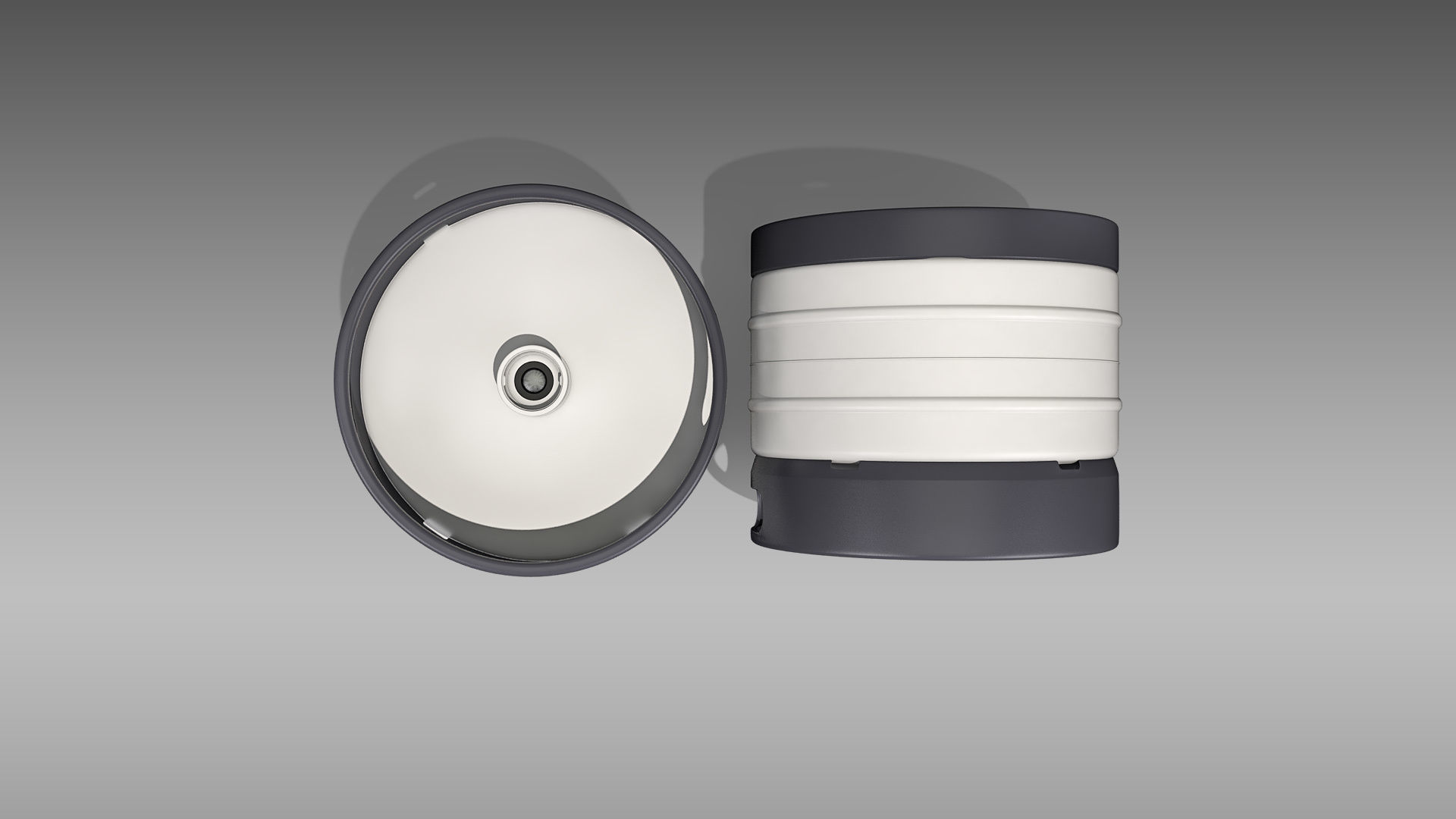 Keg Quarter Barrel Low-poly 3D model_7