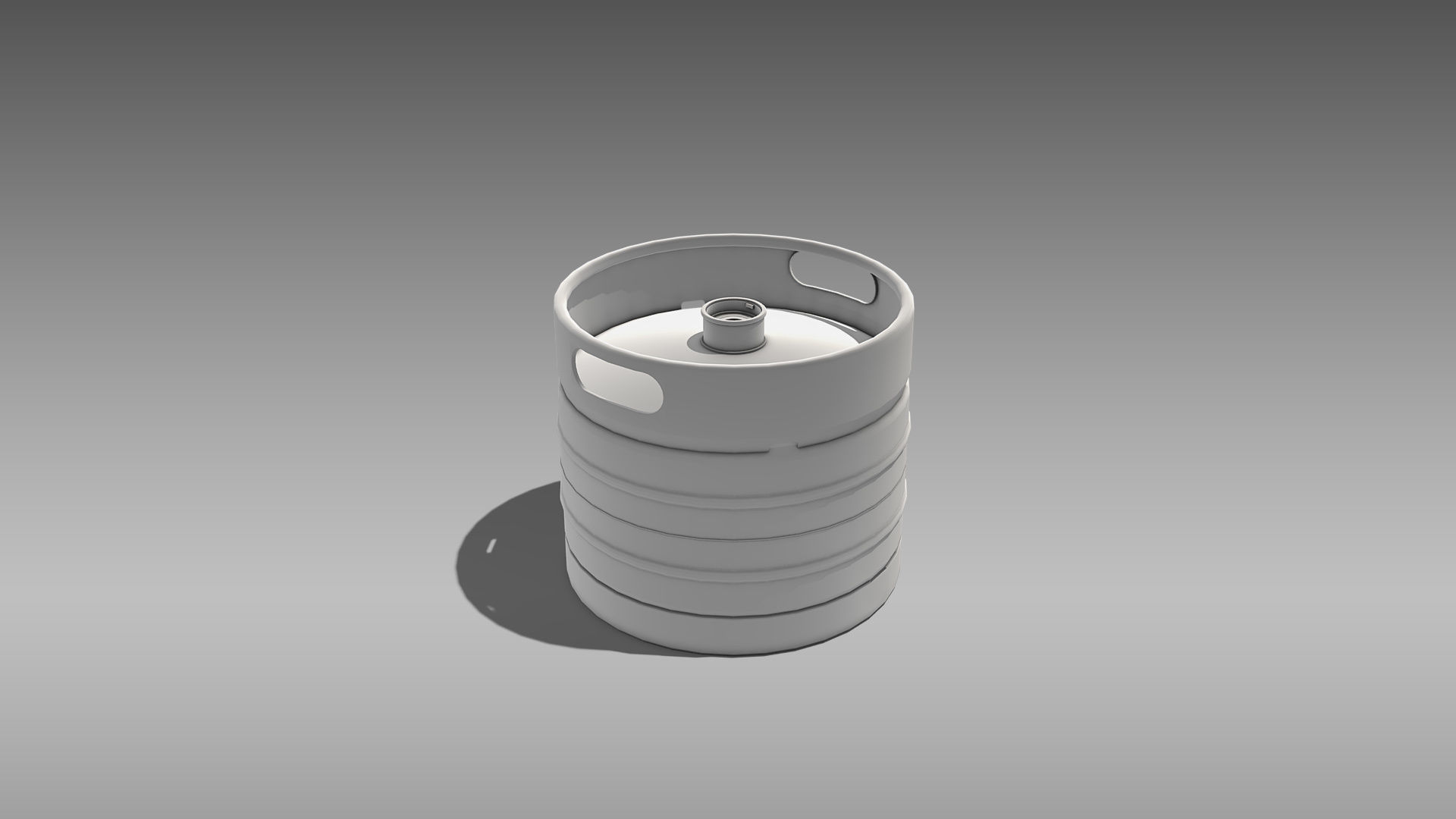 Keg Quarter Barrel Low-poly 3D model_9