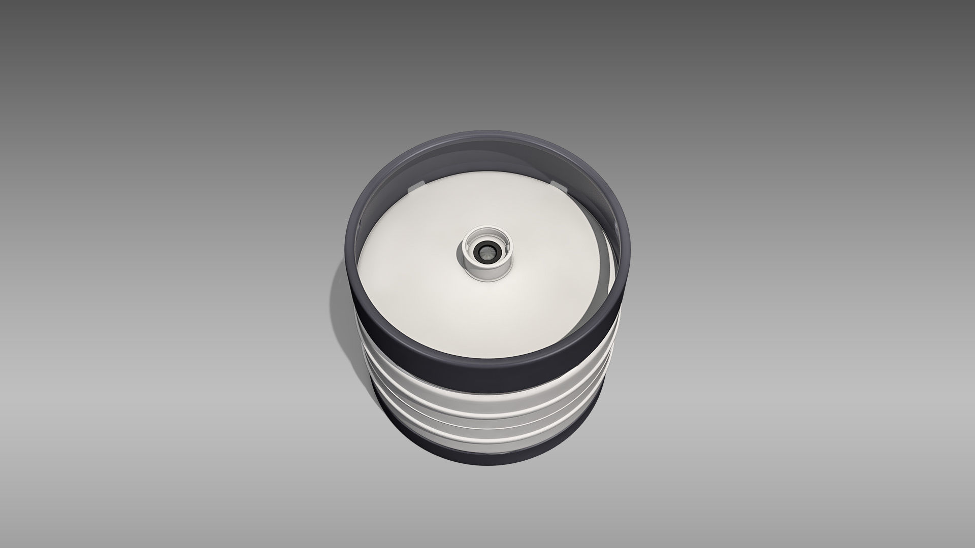 Keg Quarter Barrel Low-poly 3D model_5