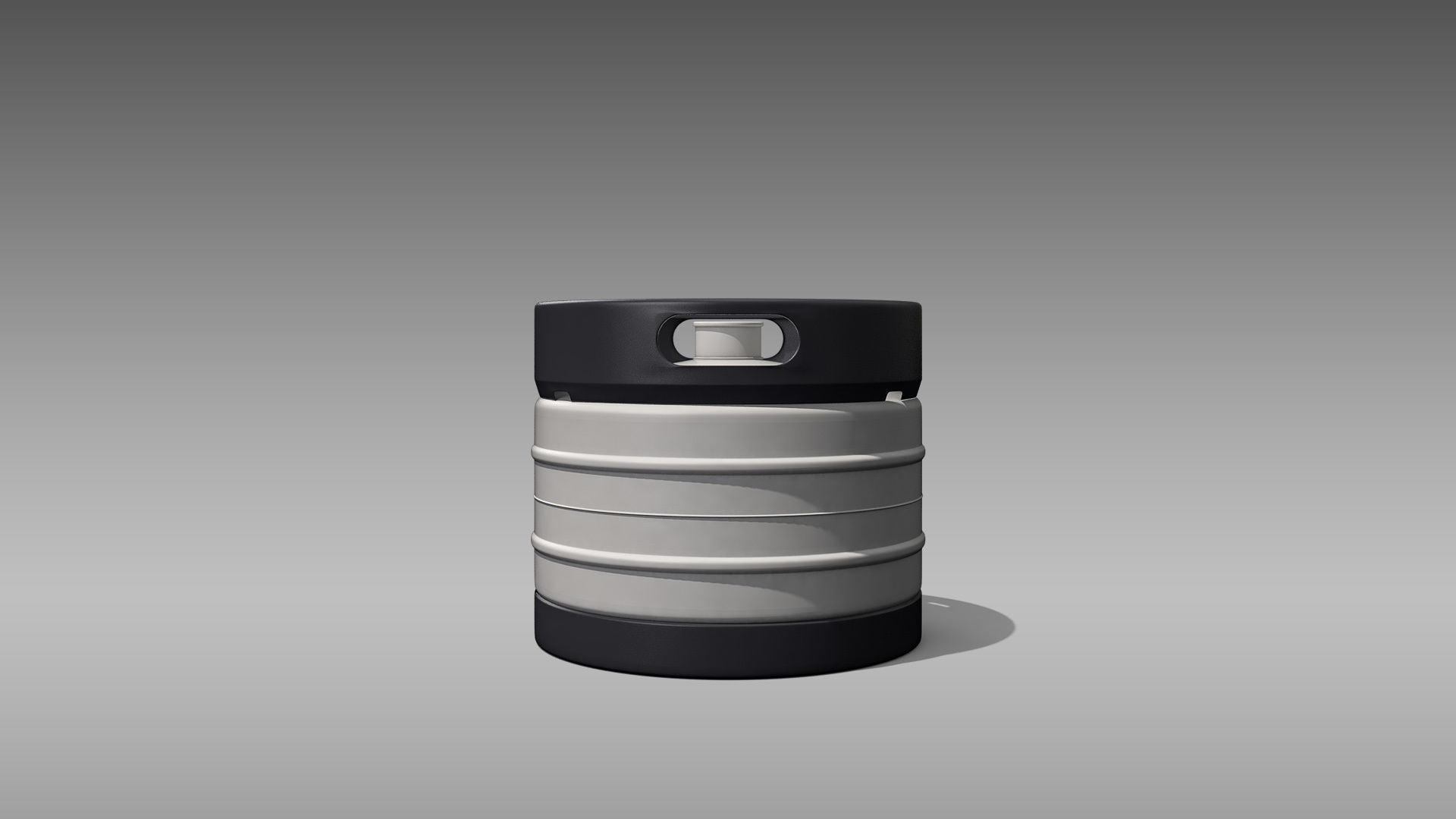 Keg Quarter Barrel Low-poly 3D model_4