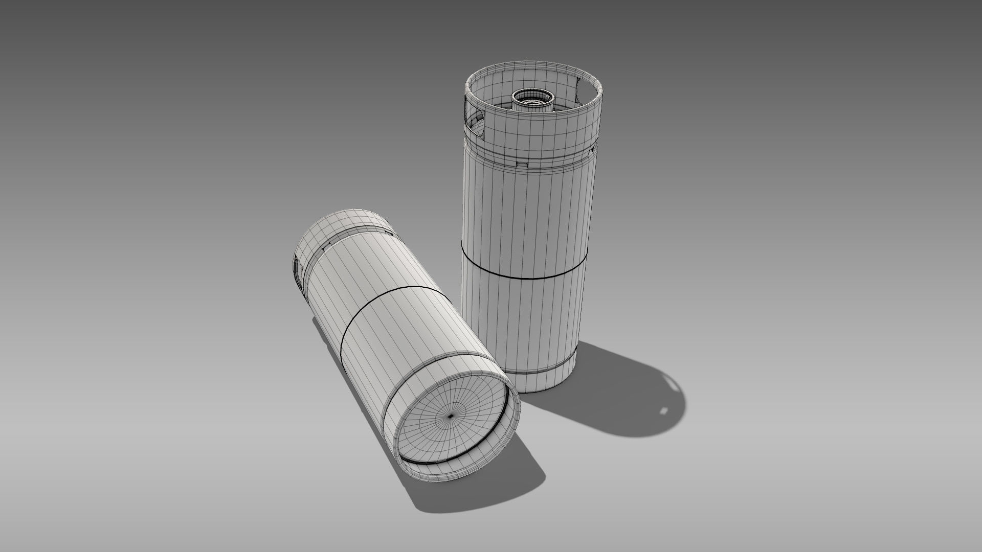 Keg Sixth Barrel  Low-poly 3D model_14