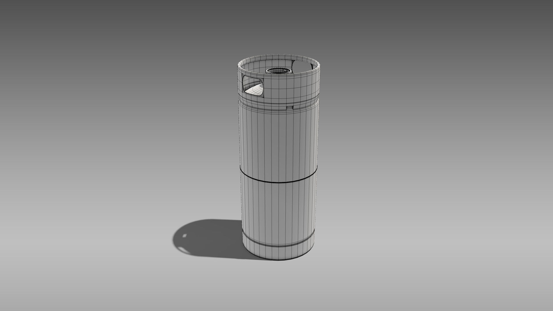 Keg Sixth Barrel  Low-poly 3D model_10