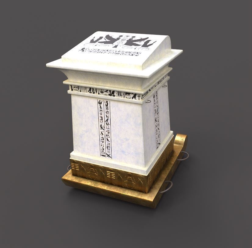 Egyptian Canopi 3D model_7