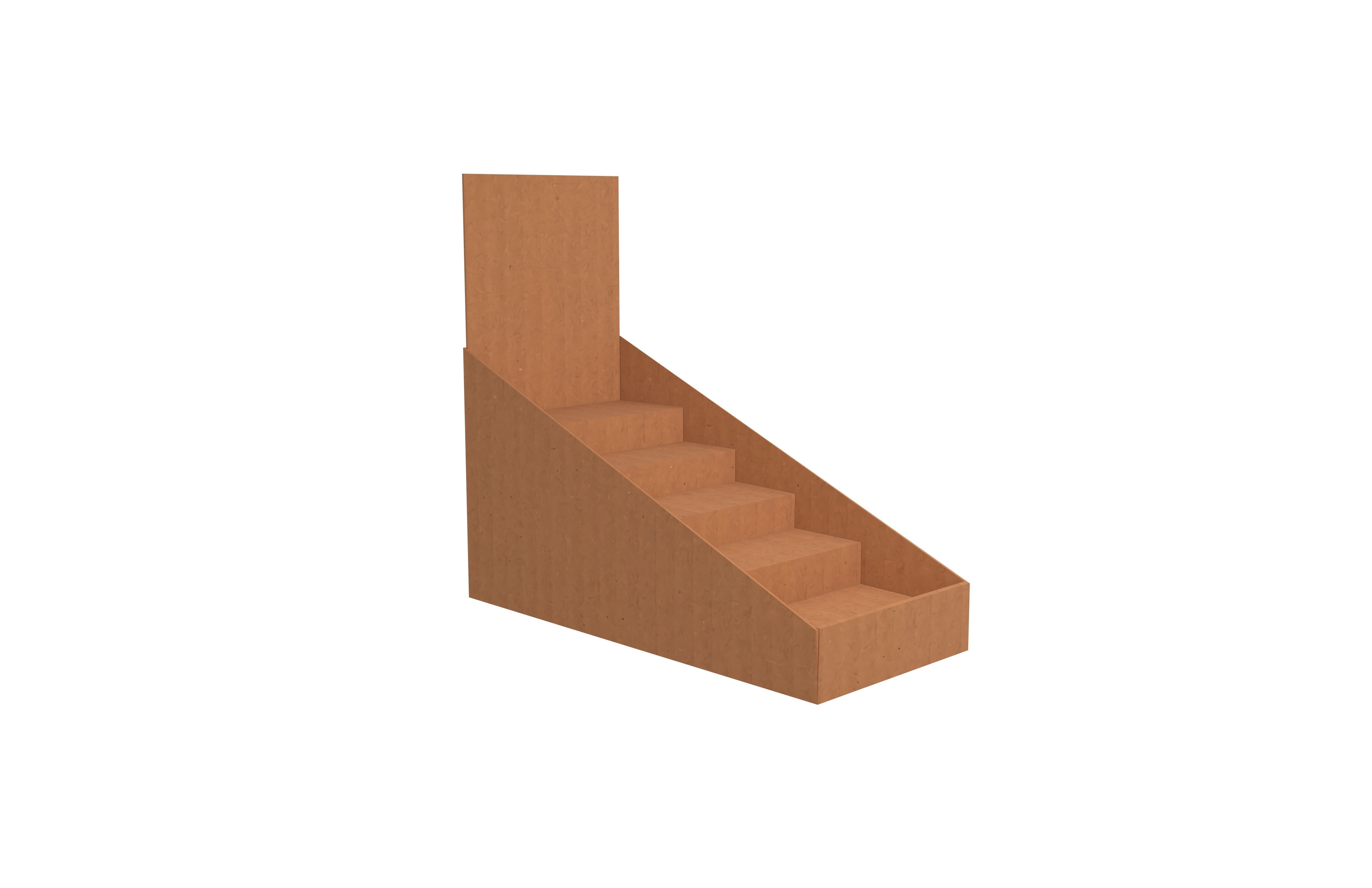 Product Display Stand Cardboard v1 002 Low-poly 3D model_4