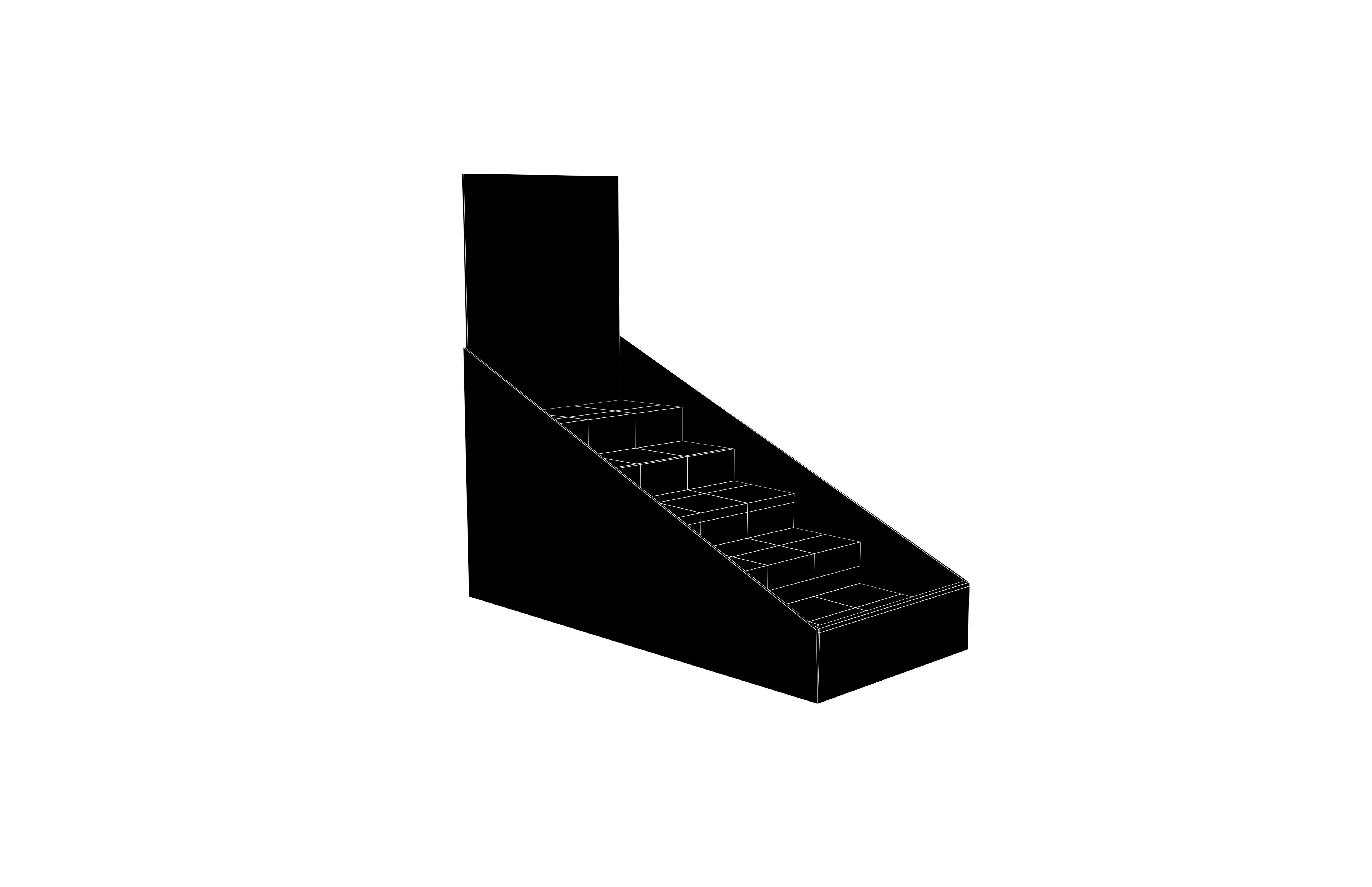 Product Display Stand Cardboard v1 002 Low-poly 3D model_7