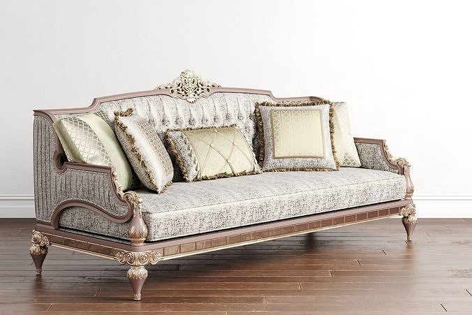 Rivesa Art Deco Koltuk Takimi Couch 1 3D model