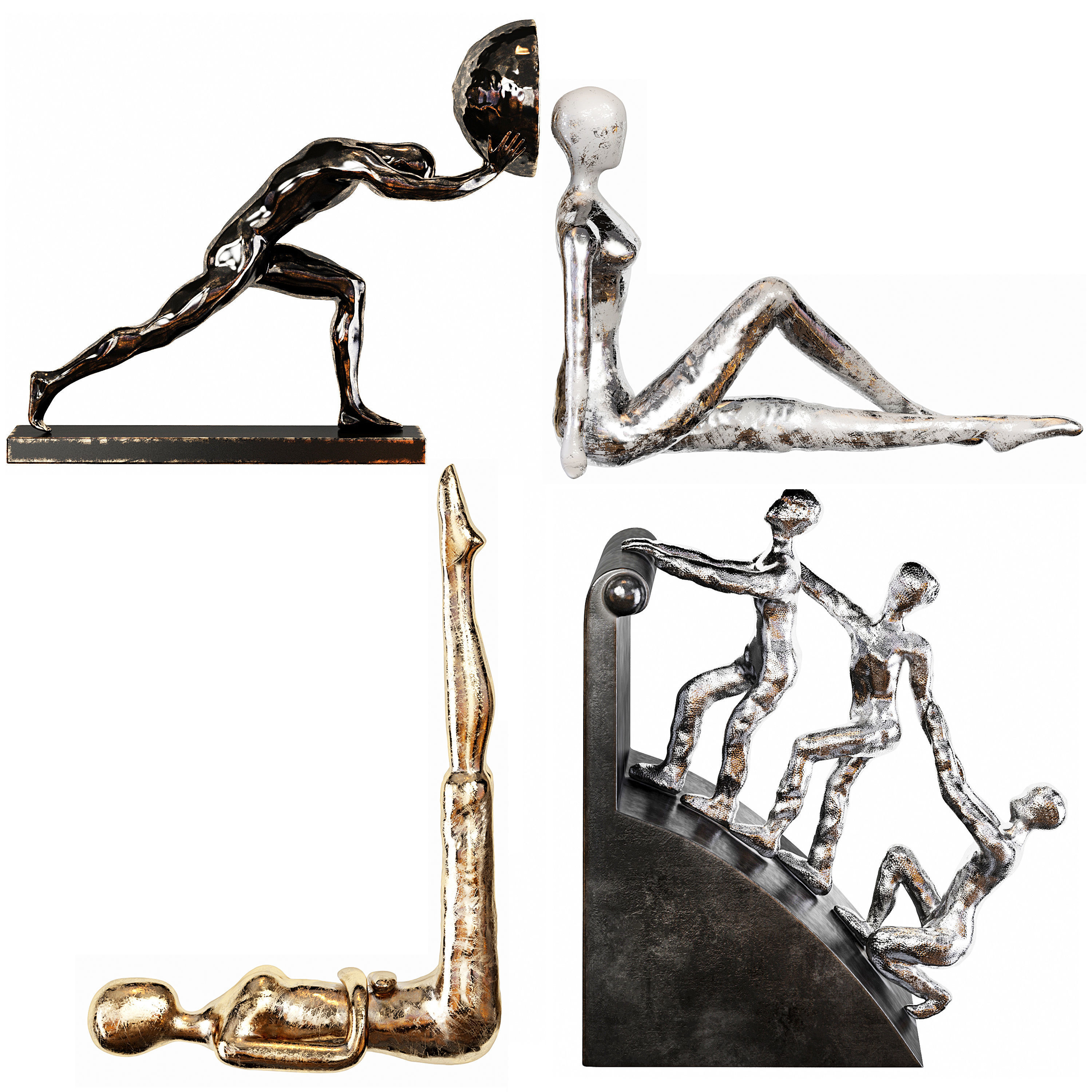 Bookends set 02 3D model_5