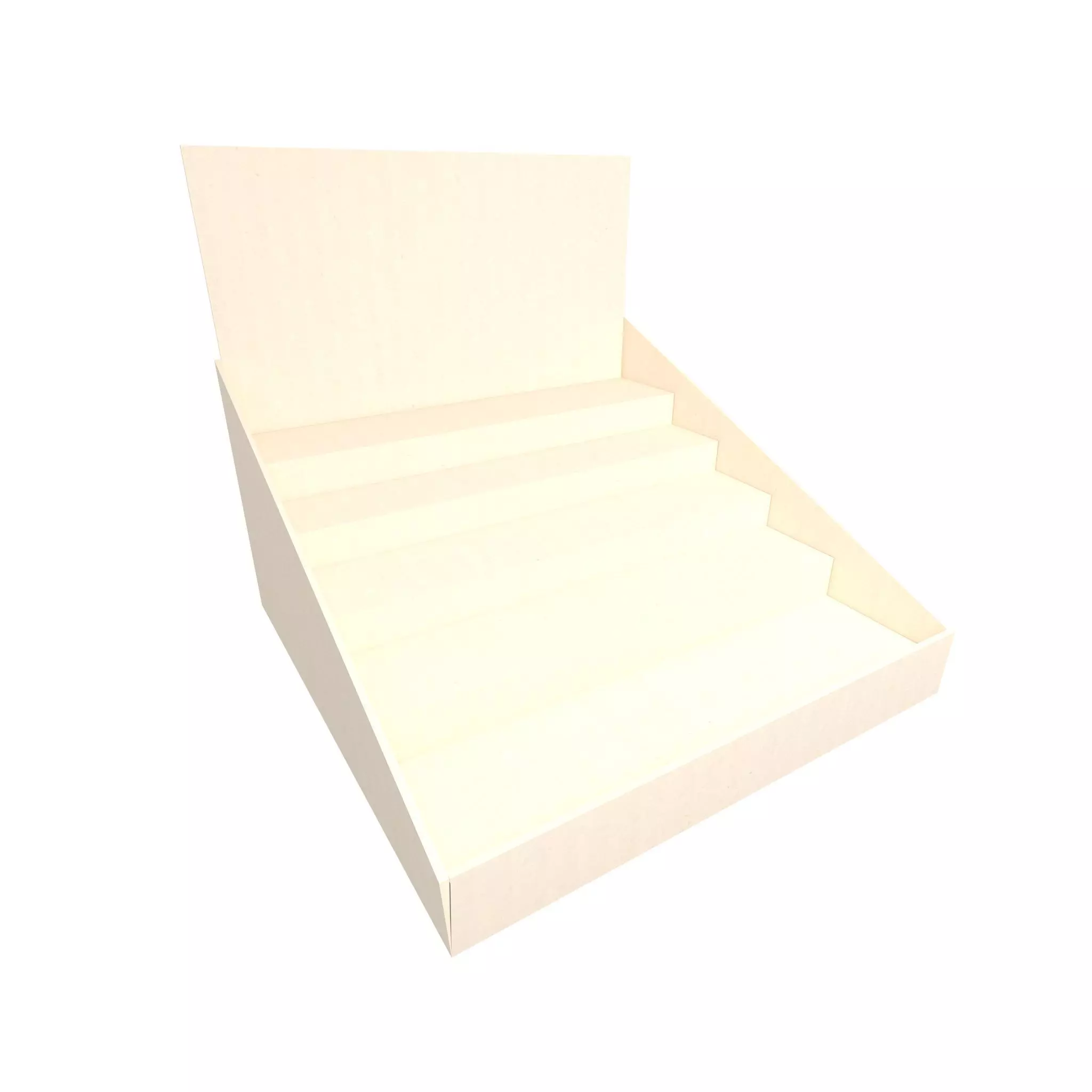 Product Display Stand Cardboard v2 003 Low-poly 3D model_0