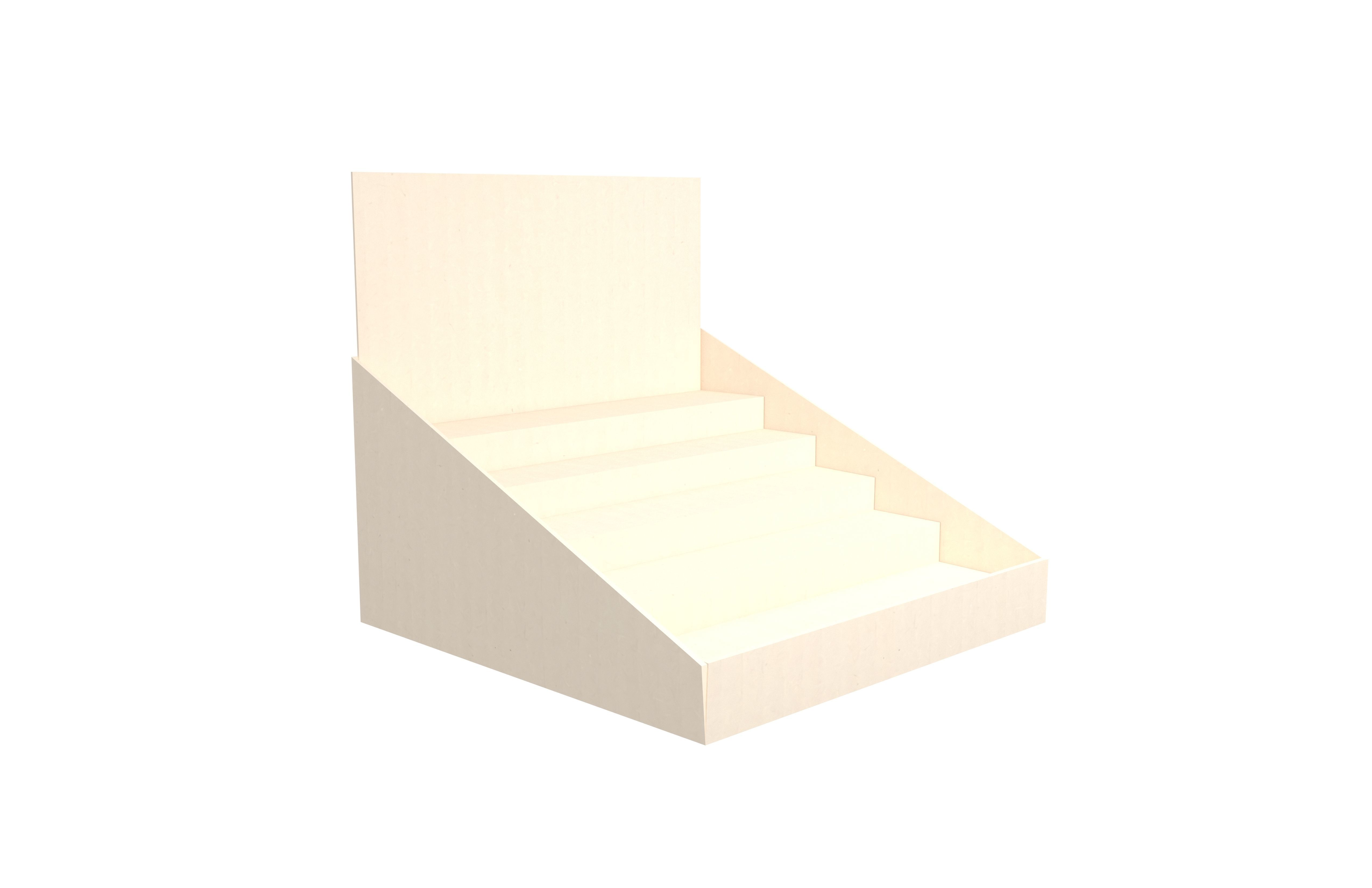 Product Display Stand Cardboard v2 003 Low-poly 3D model_3