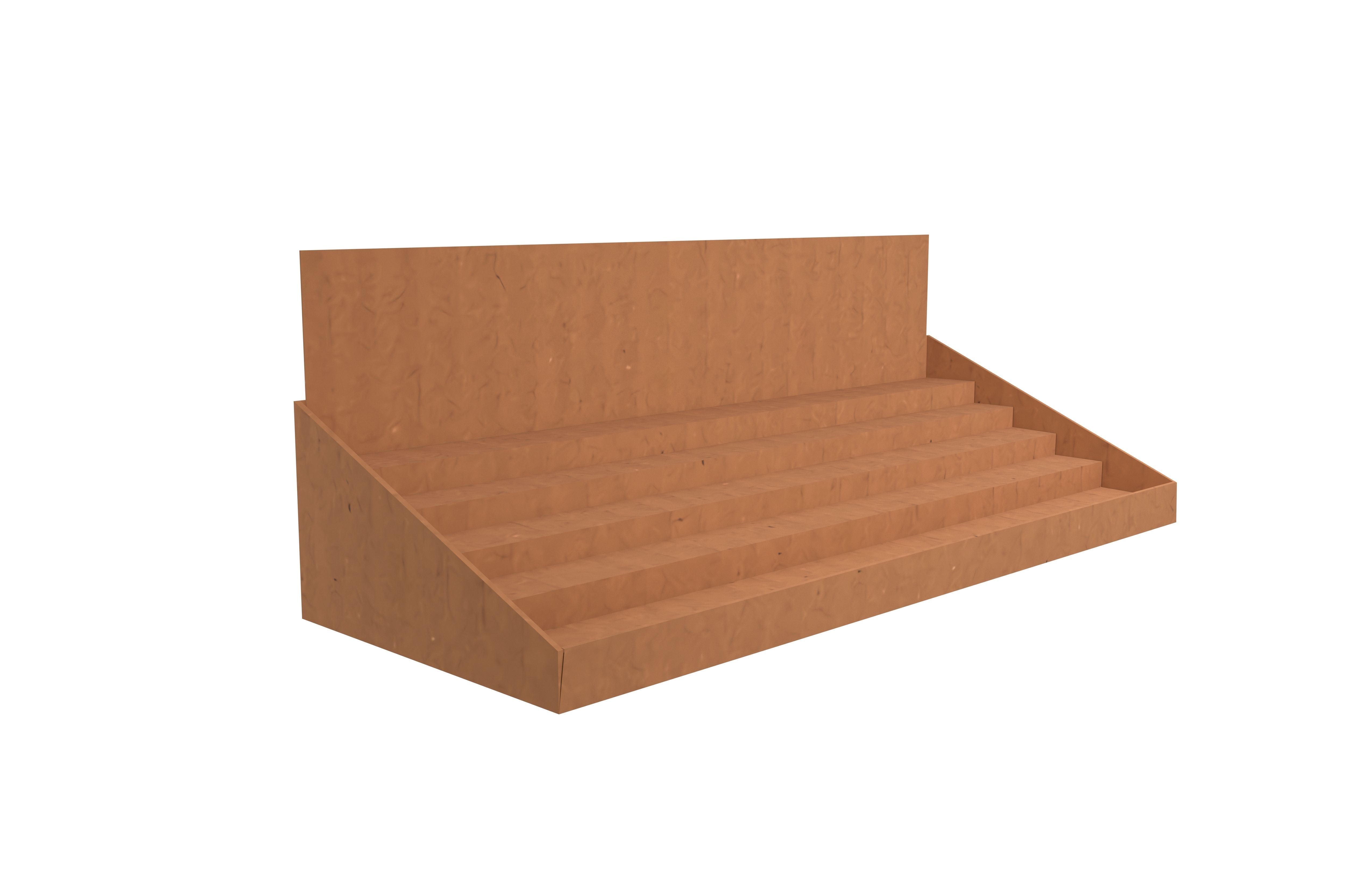 Product Display Stand Cardboard v3 002 Low-poly 3D model_3