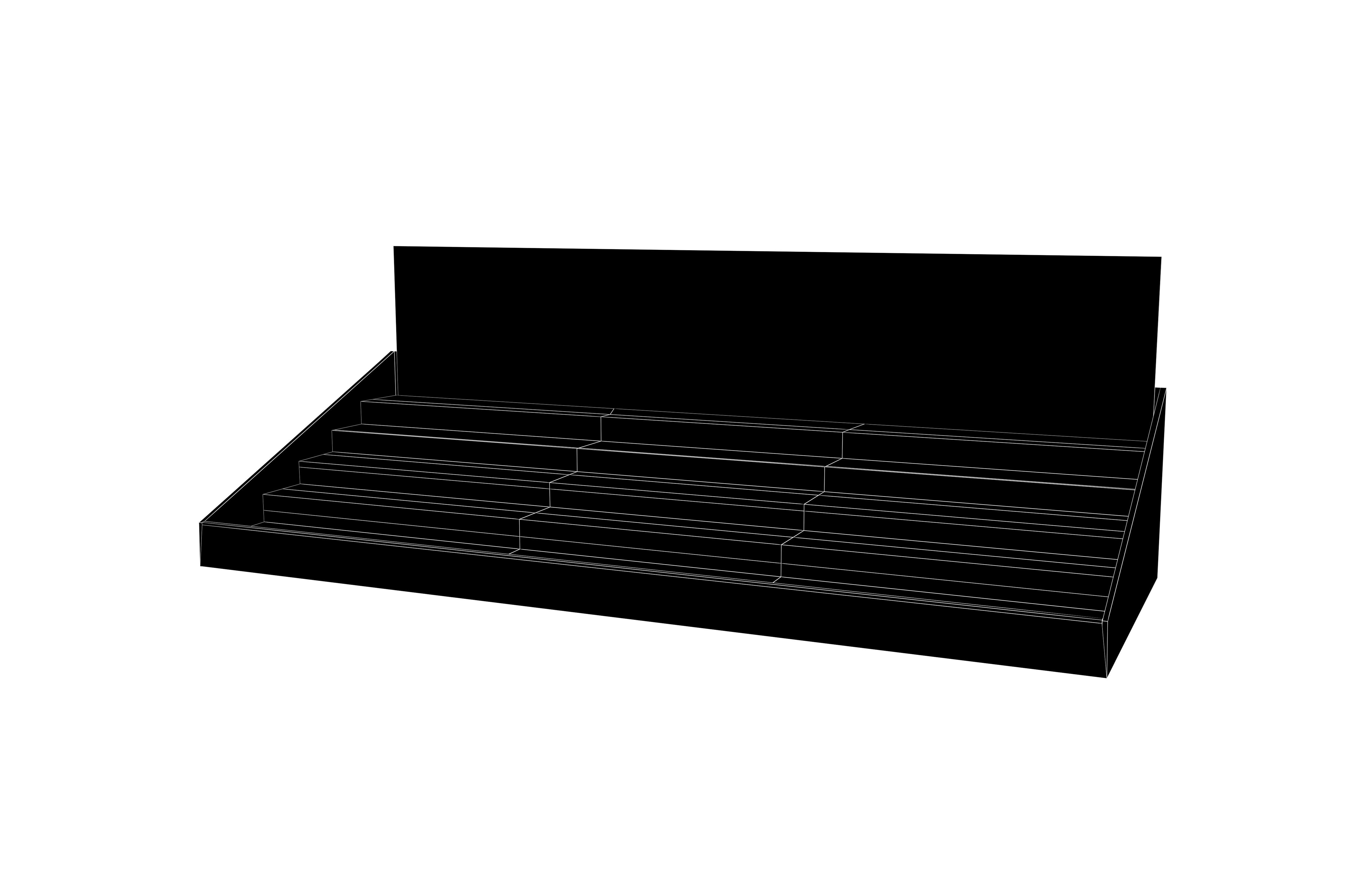 Product Display Stand Cardboard v3 002 Low-poly 3D model_6