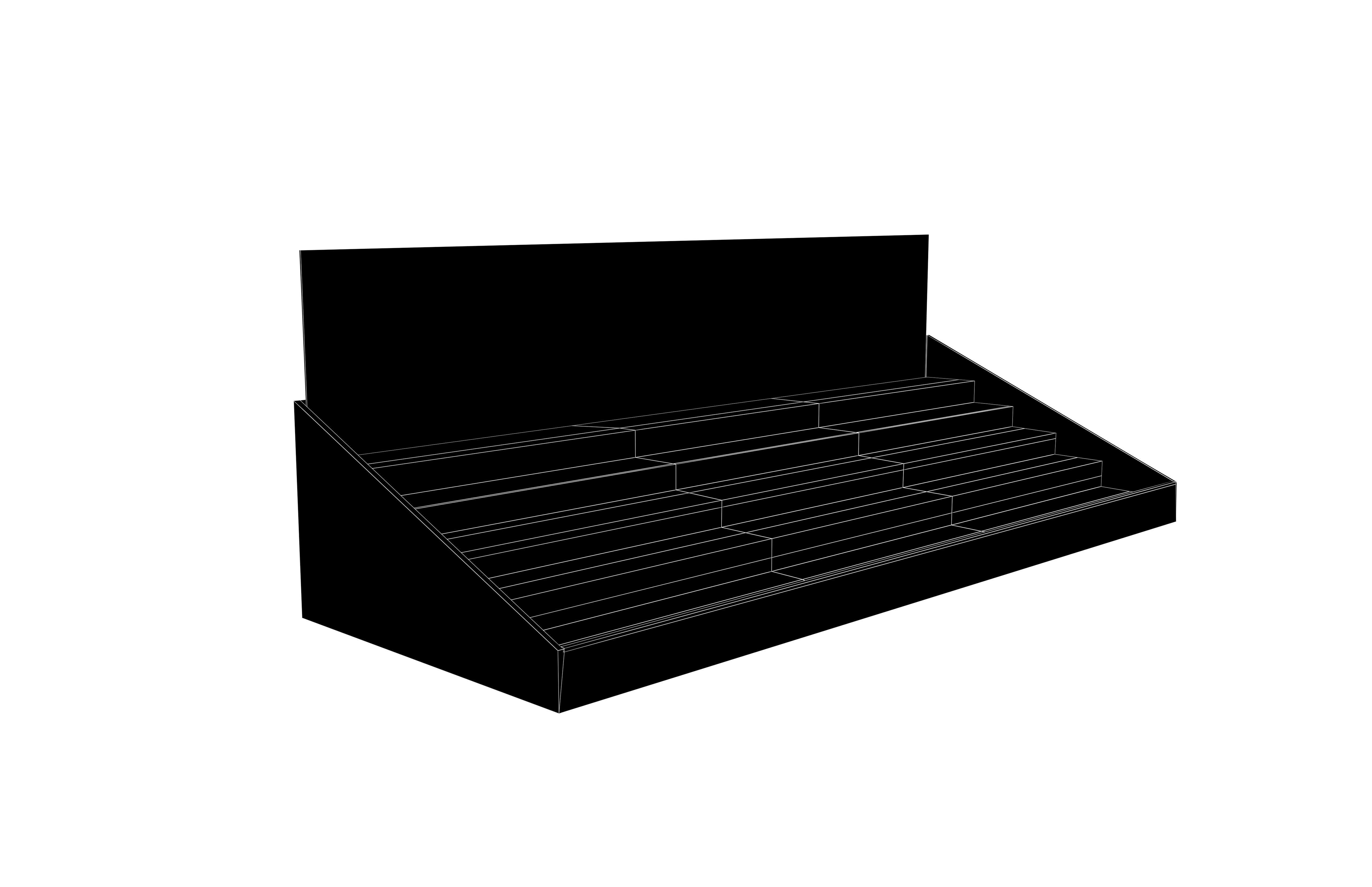 Product Display Stand Cardboard v3 003 Low-poly 3D model_7