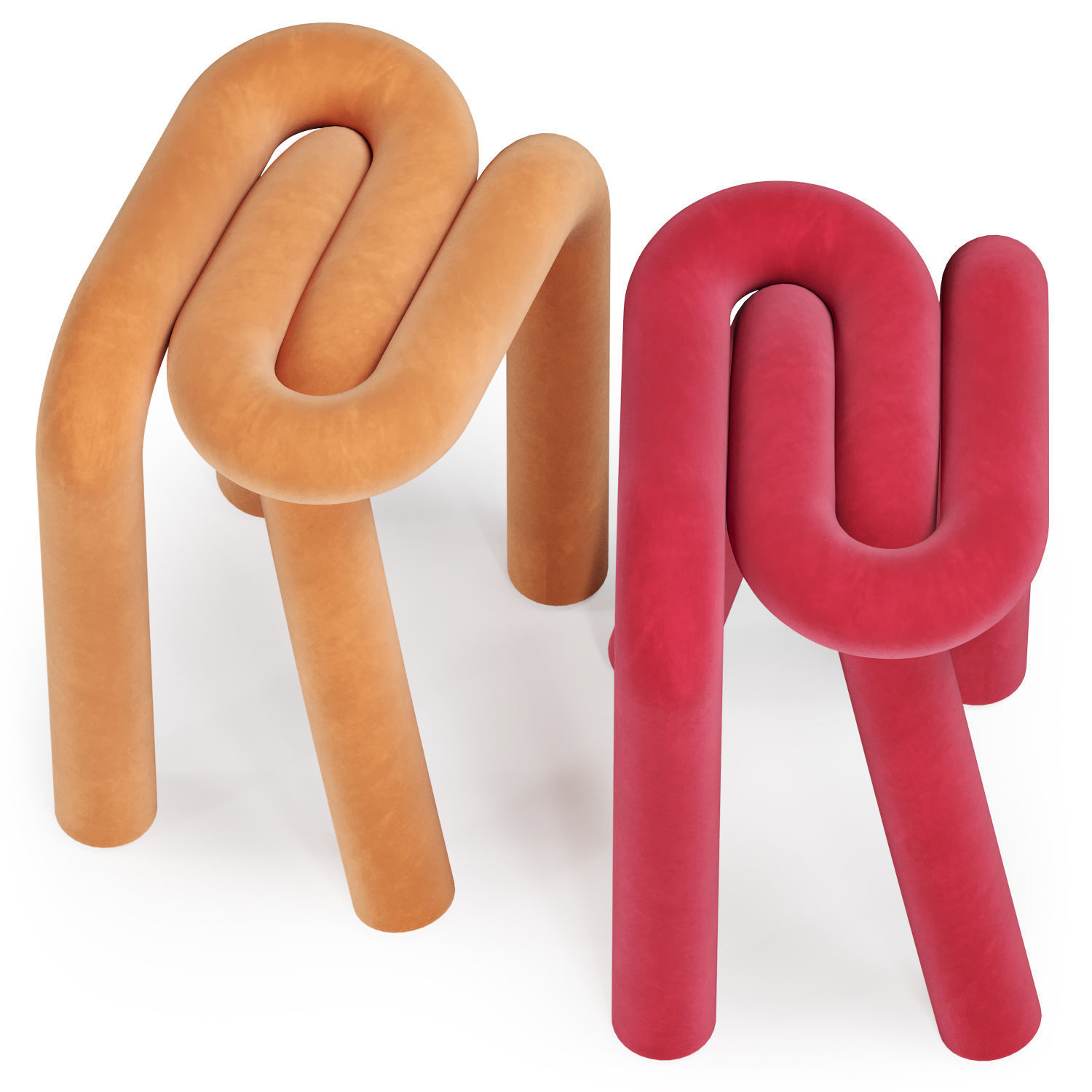 Bold stool by mustache 3D model_1