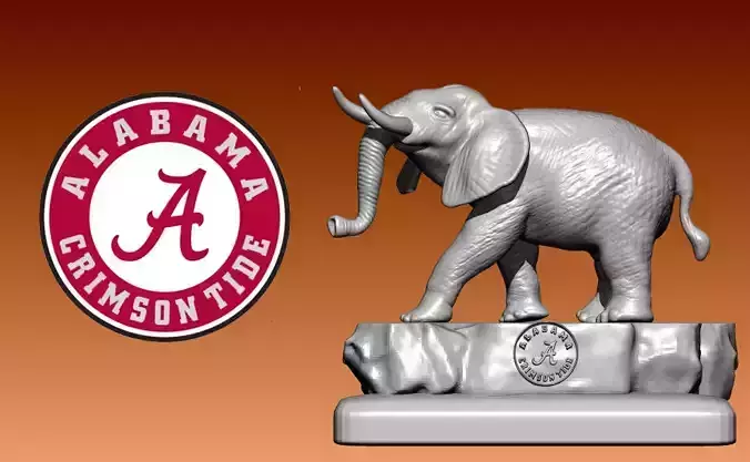 Statue The Alabama Crimson Tide football  - SEC - CNC wood