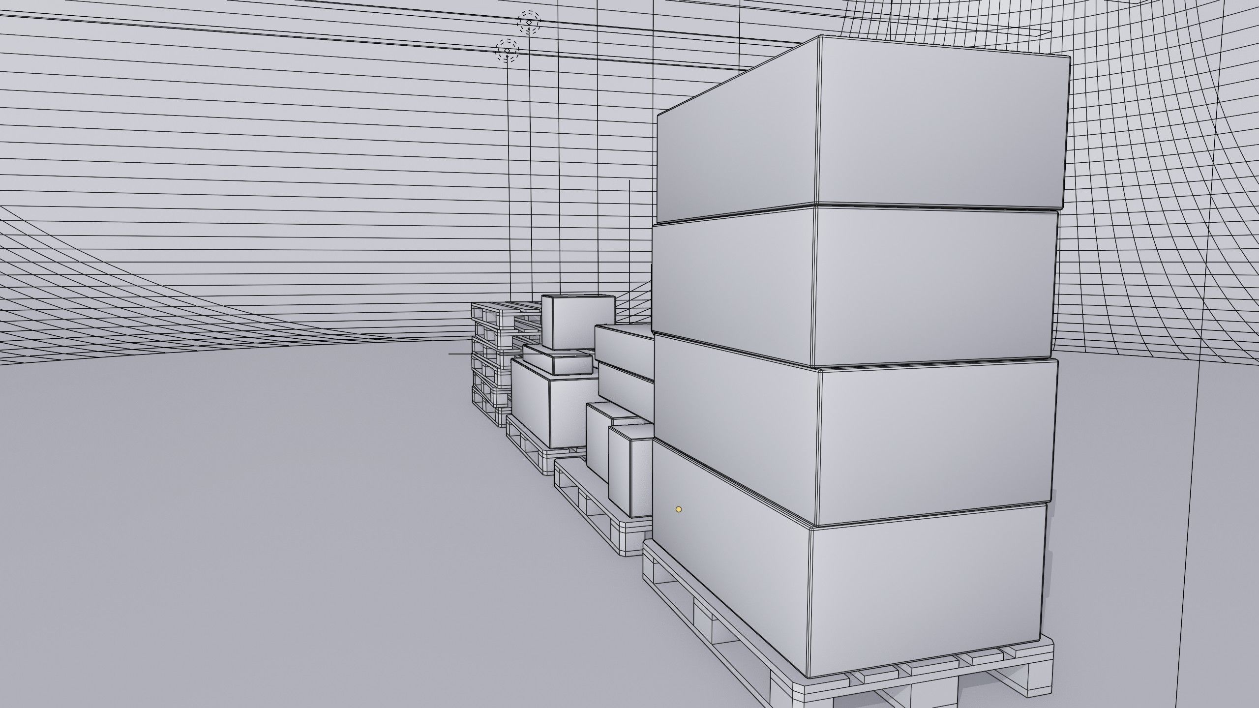 Wooden pallets with boxes - Pack 1 - Textured Low-poly 3D model_13