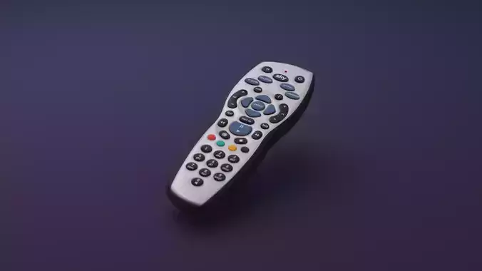 Sky Plus HD remote control Low-poly 3D model