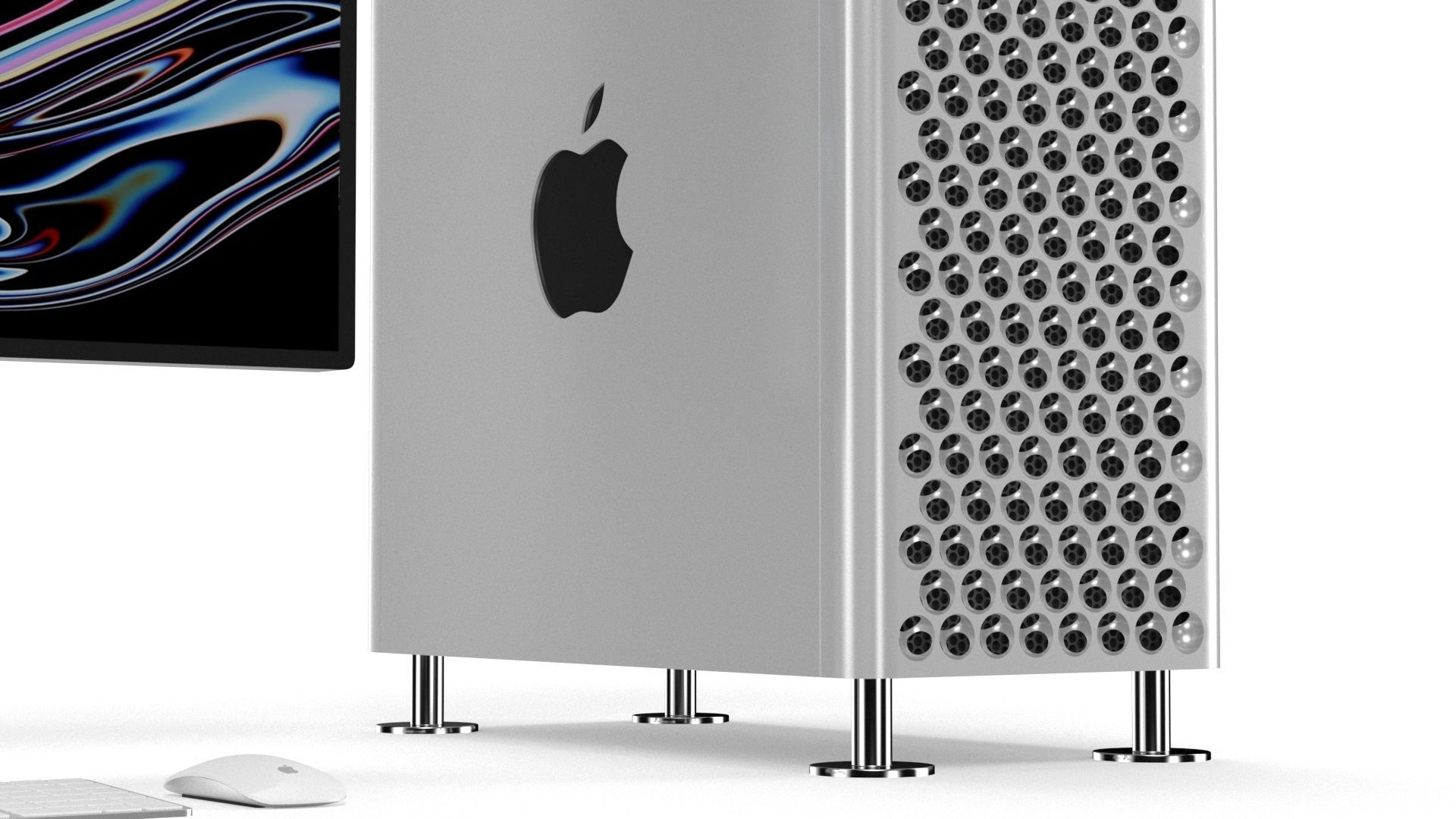 Apple Mac Pro with Display XDR - Element 3D 3D model_11