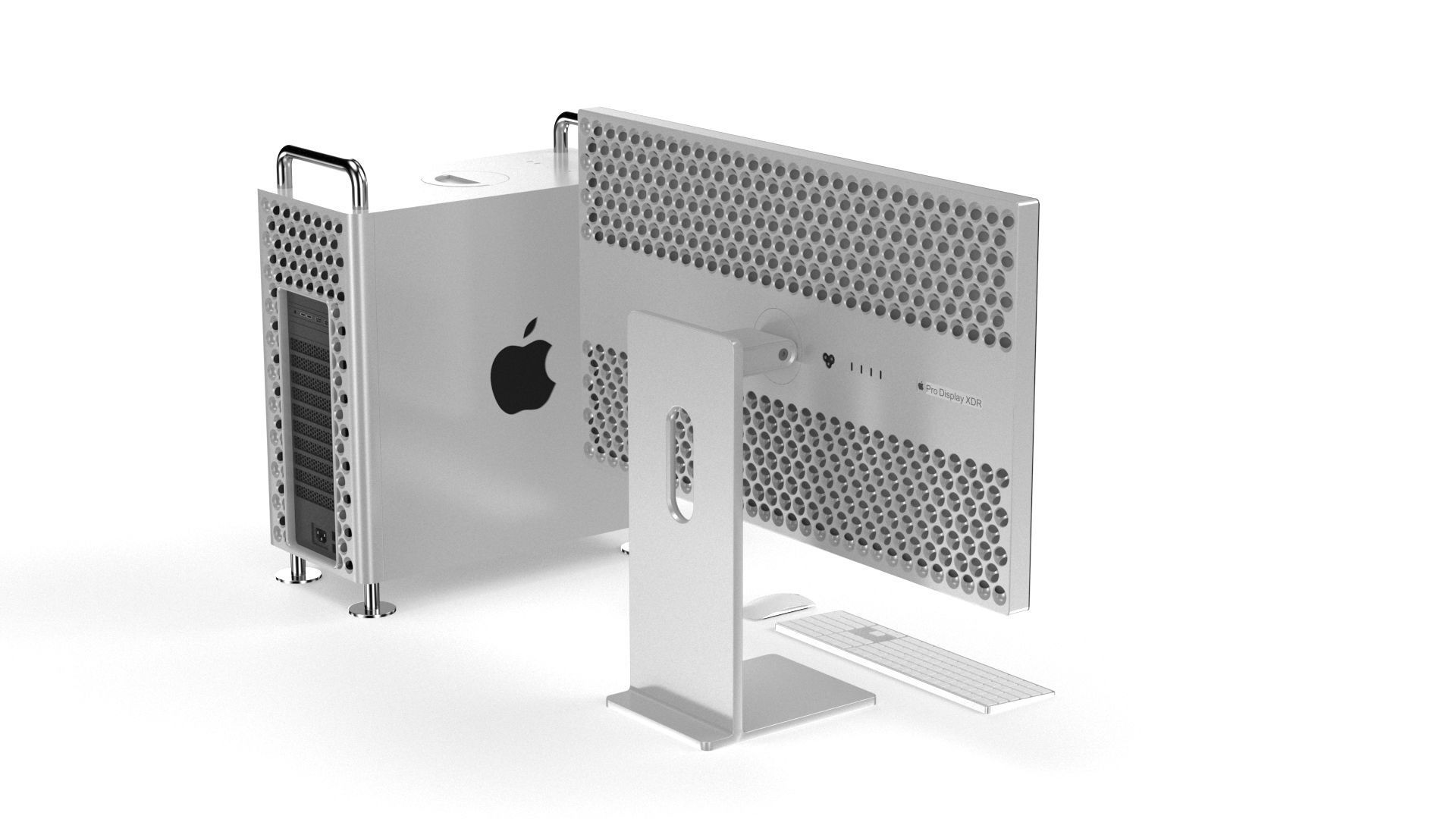 Apple Mac Pro with Display XDR - Element 3D 3D model_4