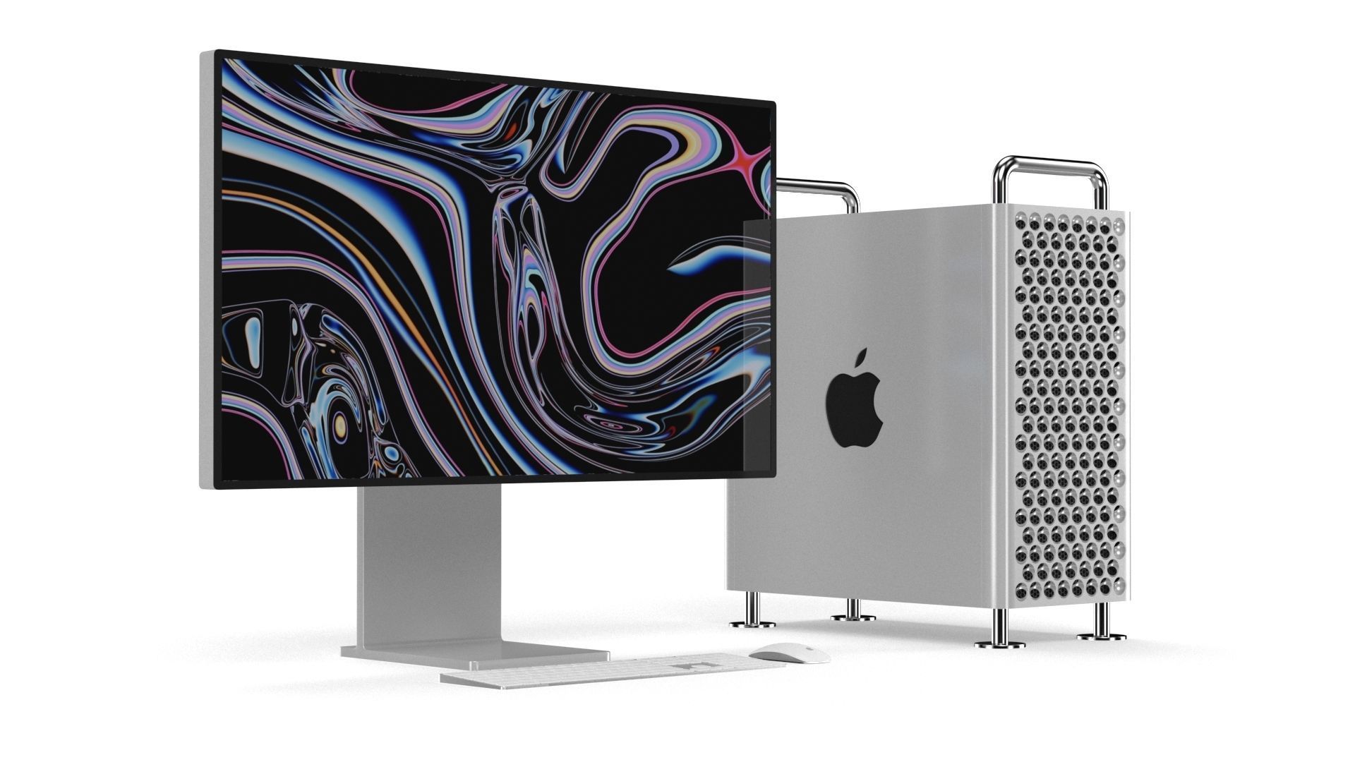 Apple Mac Pro with Display XDR - Element 3D 3D model_3