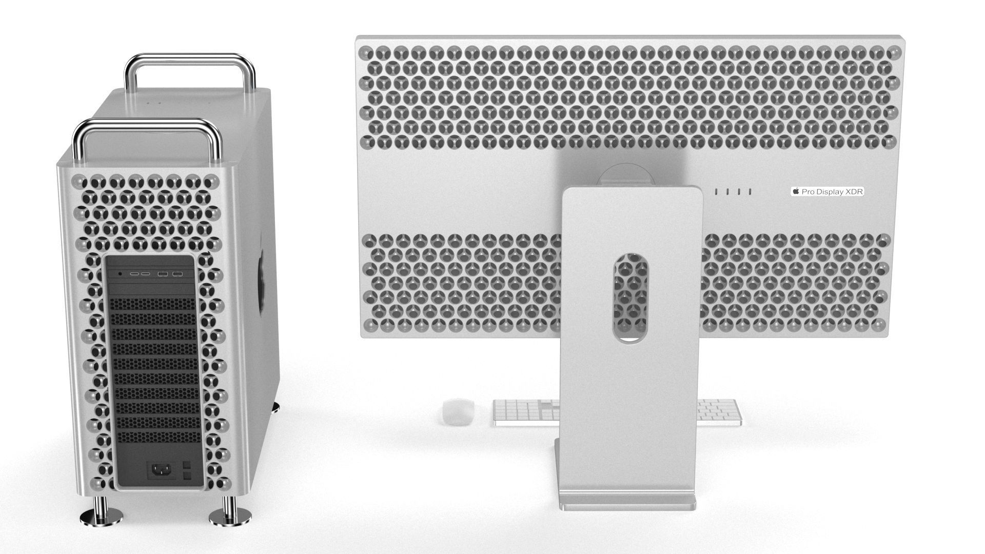 Apple Mac Pro with Display XDR - Element 3D 3D model_5