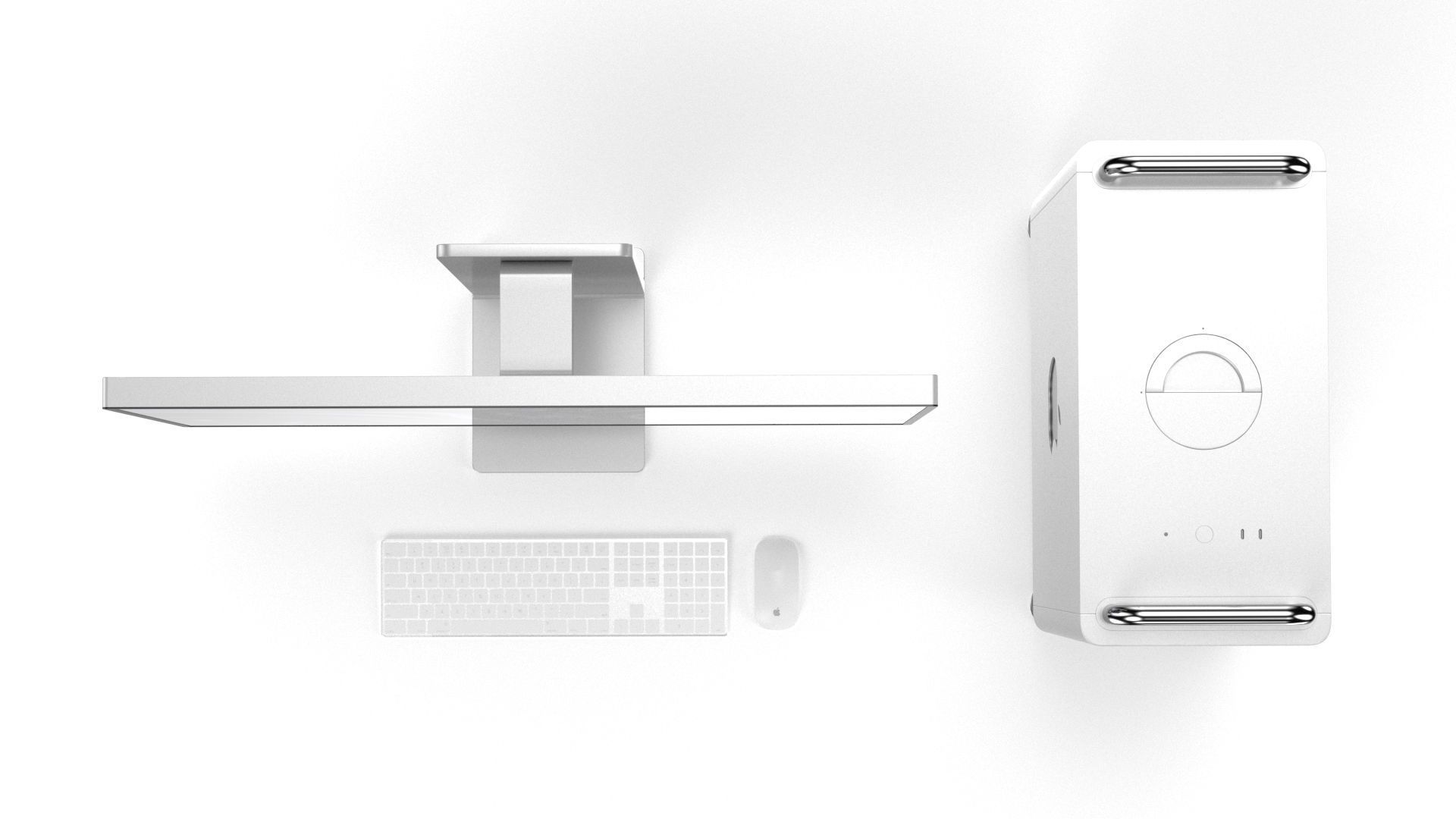 Apple Mac Pro with Display XDR - Element 3D 3D model_7