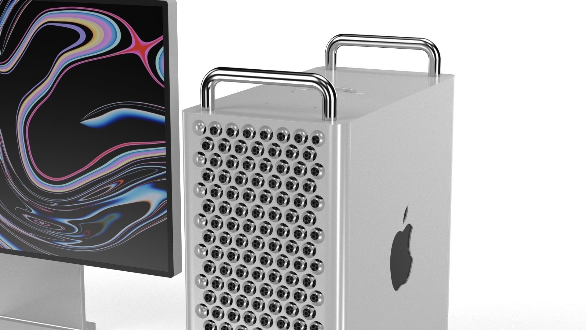 Apple Mac Pro with Display XDR - Element 3D 3D model_9