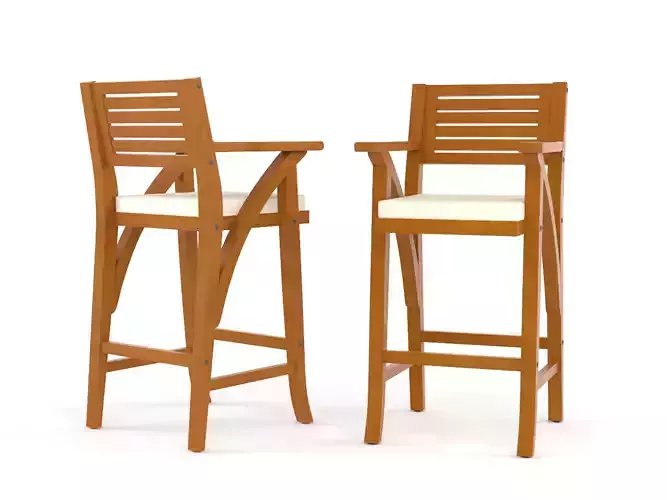 Outdoor Acacia Wood Bar Stool