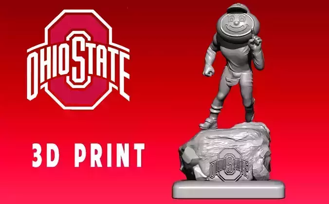 Icon Ohio State Buckeyes football - CNC Wood 3D print model