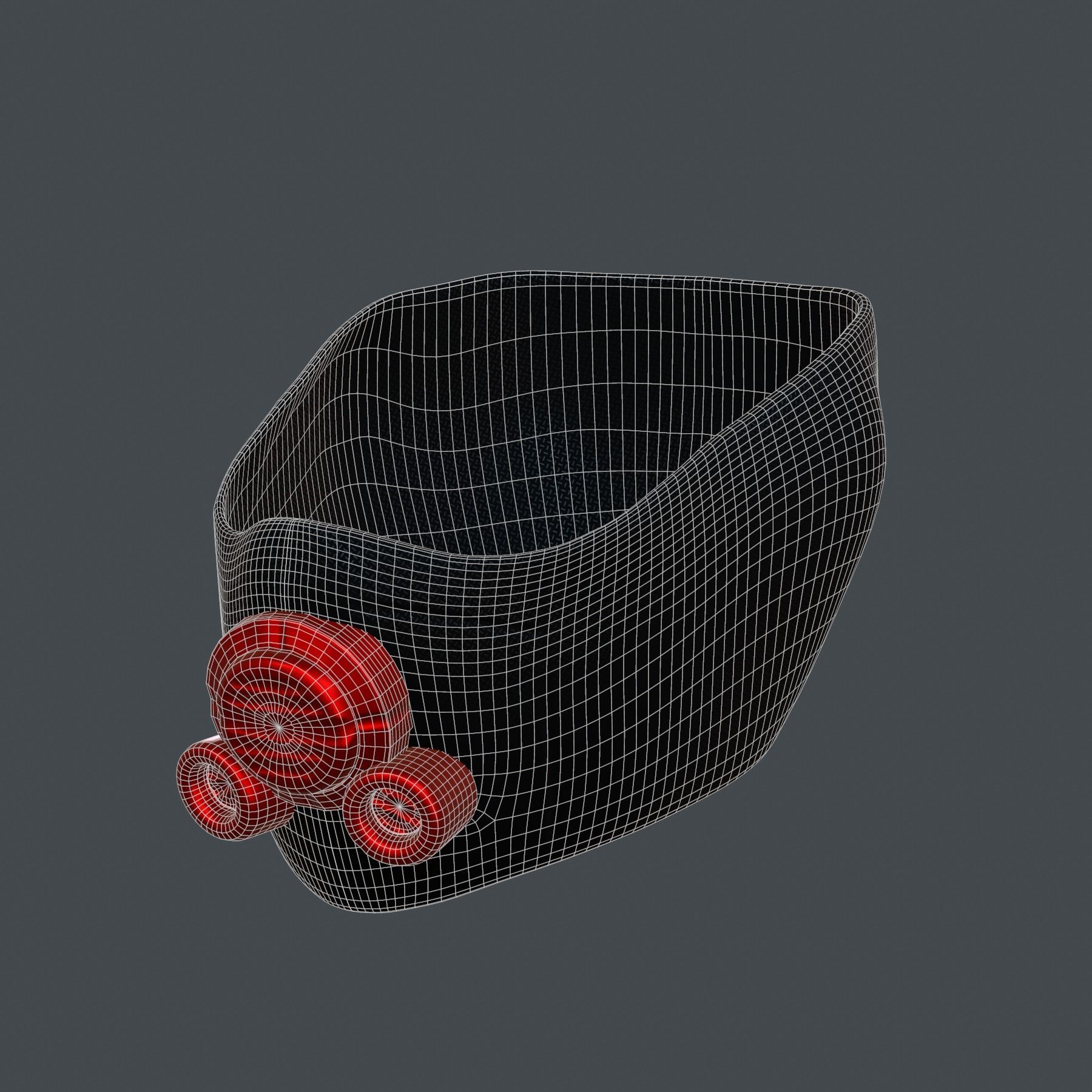 Gas mask helmet 3d model scifi Low-poly Low-poly 3D model_8