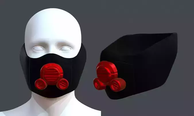 Gas mask helmet 3d model scifi Low-poly Low-poly 3D model Gas mask helmet 3d model scifi Low-poly Low-poly 3D model