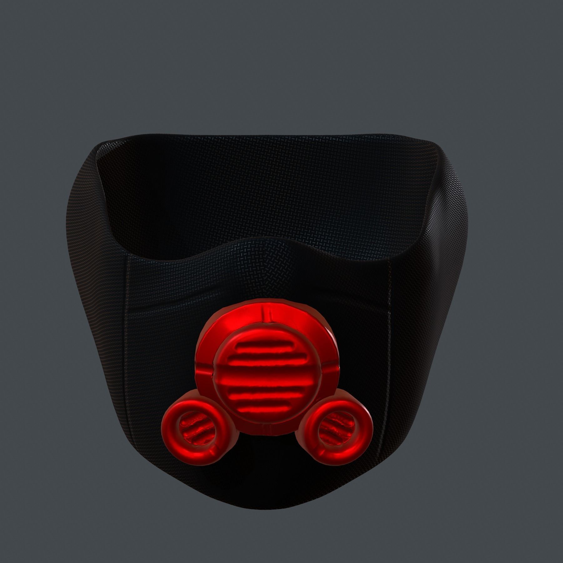 Gas mask helmet 3d model scifi Low-poly Low-poly 3D model_1