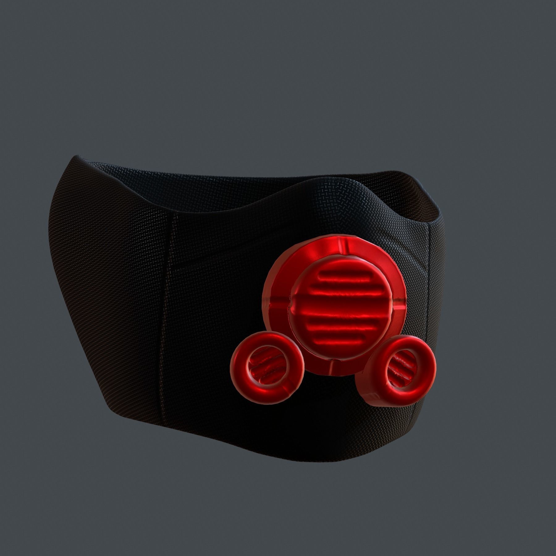 Gas mask helmet 3d model scifi Low-poly Low-poly 3D model_3
