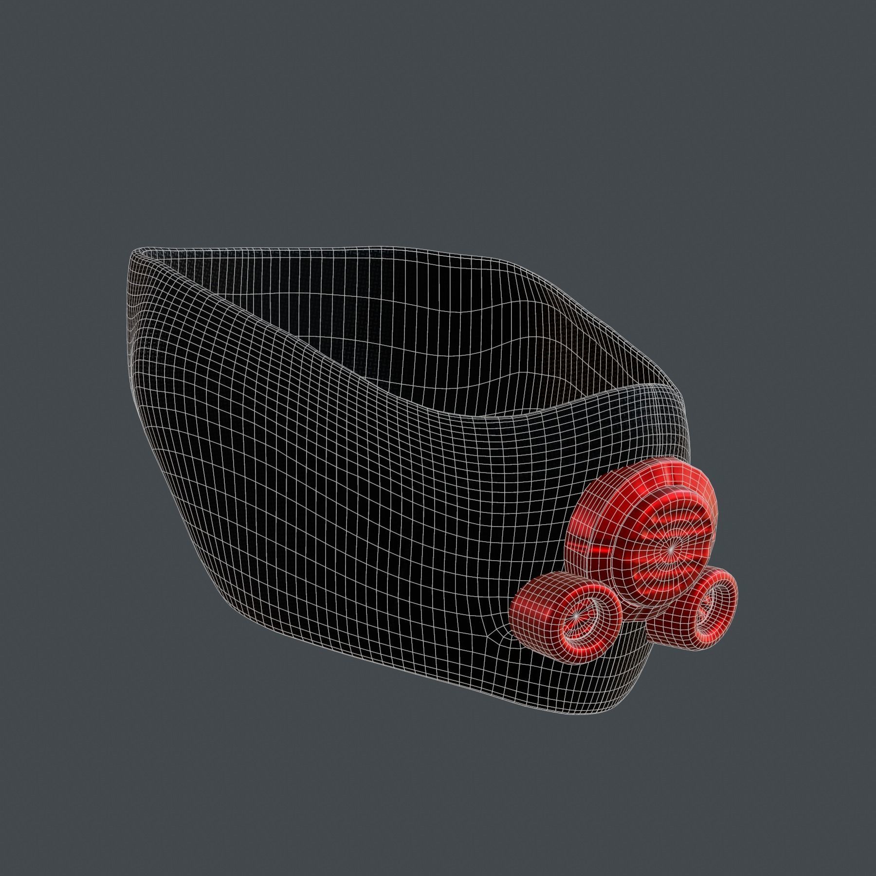 Gas mask helmet 3d model scifi Low-poly Low-poly 3D model_9